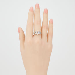 ラブラドライト/ダイヤモンド プラチナリング(鑑別書付)《25V00705》