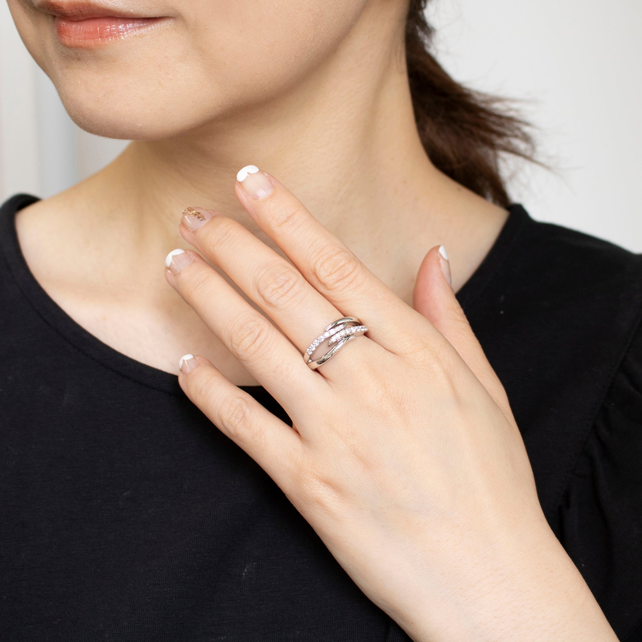 ダイヤモンド プラチナリング(Lサイズ/フリーサイズ/4月誕生石)《25V00805-L》