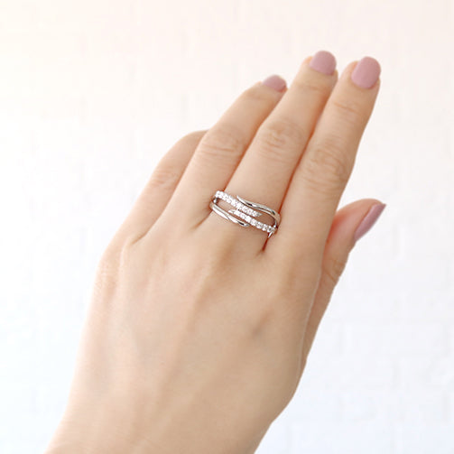 ダイヤモンド プラチナリング(Sサイズ/フリーサイズ/4月誕生石)《25V00805-S》