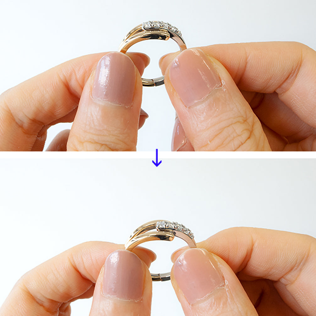 ダイヤモンド K18/プラチナリング(Lサイズ/フリーサイズ/4月誕生石)《25V00806-L》