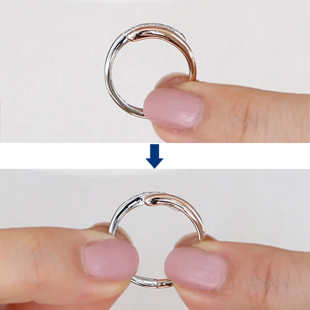 ダイヤモンド プラチナ/K18リング(Lサイズ/フリーサイズ/4月誕生石)《25V00807-L》