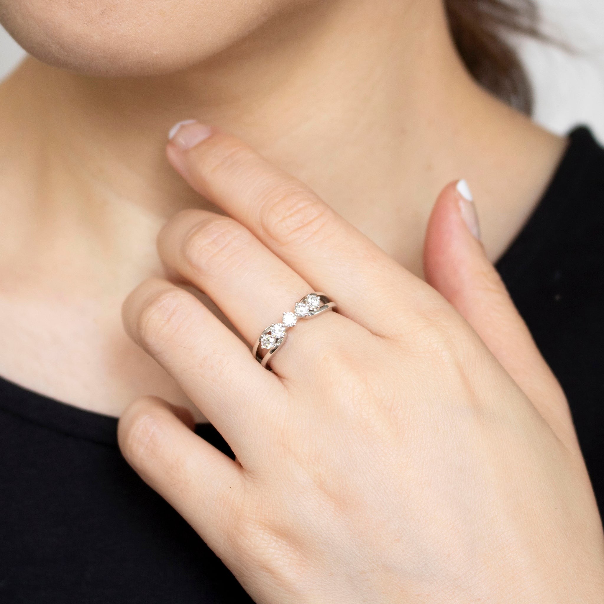 ダイヤモンド プラチナリング(Lサイズ/フリーサイズ/4月誕生石