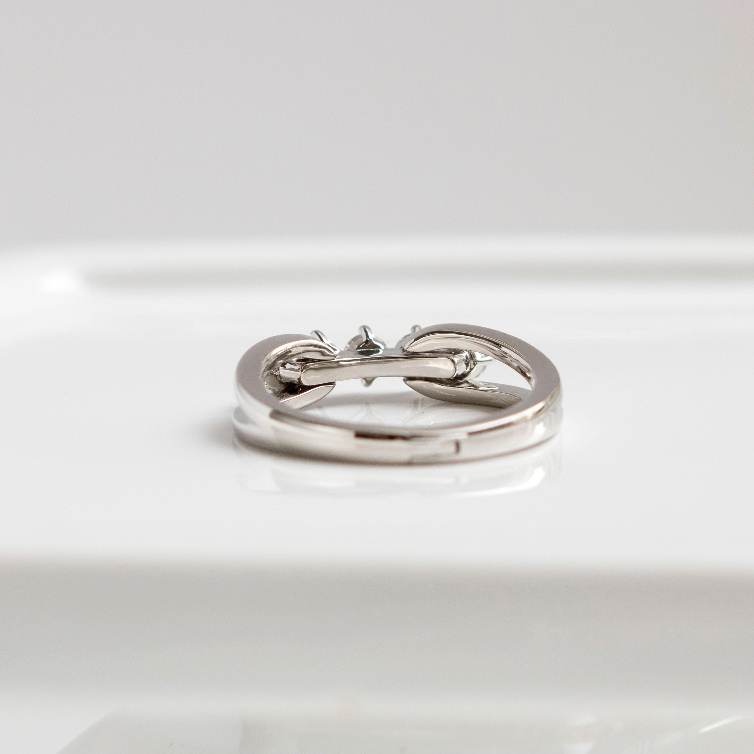 ダイヤモンド プラチナリング(Sサイズ/フリーサイズ/4月誕生石/鑑別書付)《25V00808-S》