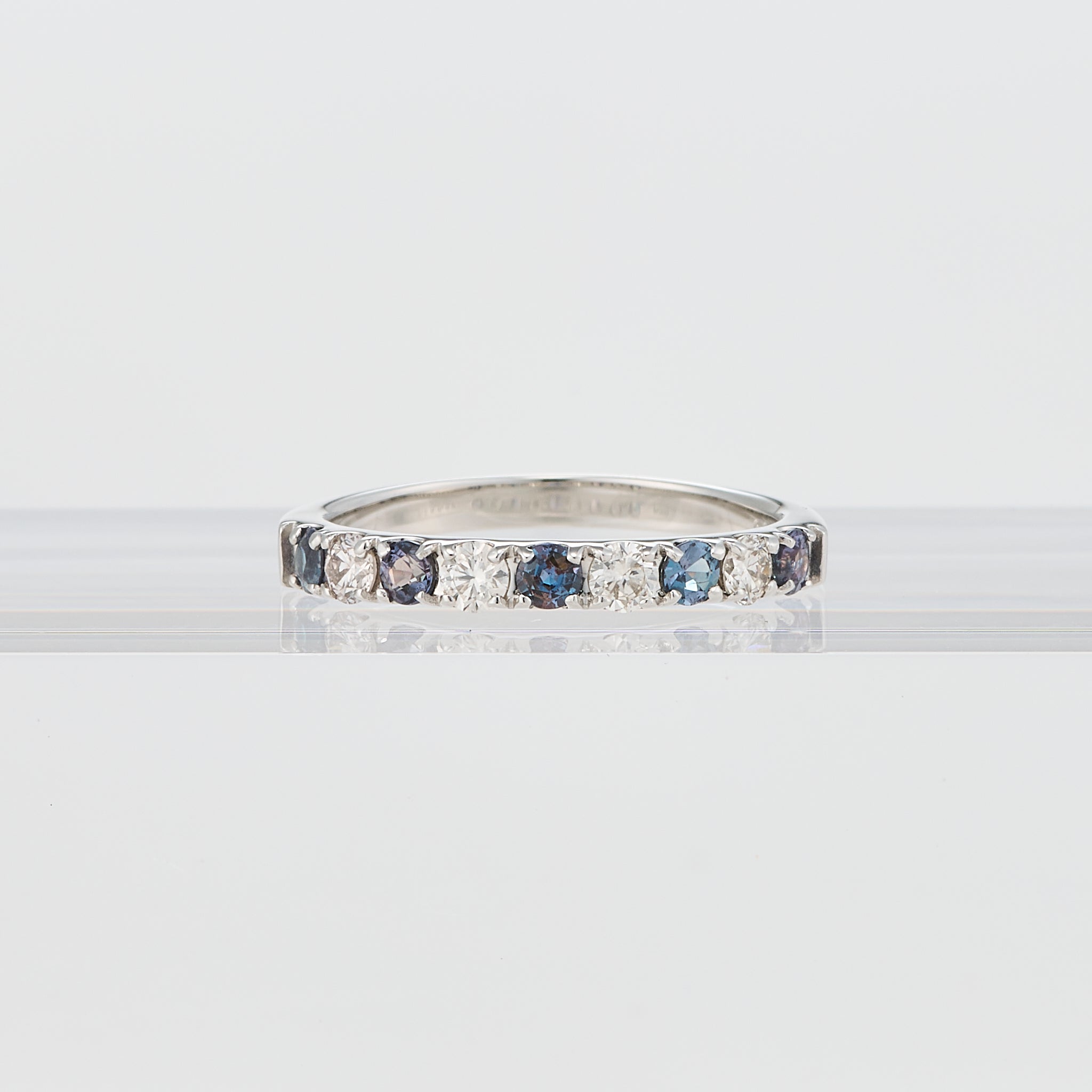 アレキサンドライト/ダイヤモンド プラチナリング(6月誕生石/鑑別書付)《25V00902》