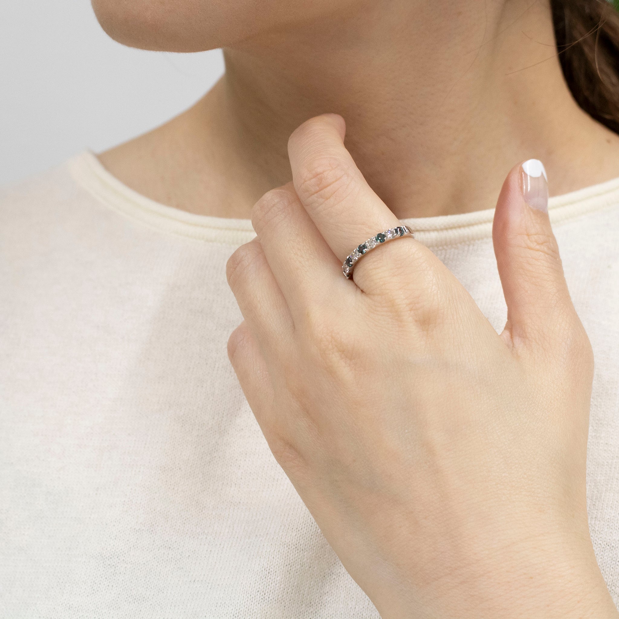 アレキサンドライト/ダイヤモンド プラチナリング(6月誕生石/鑑別書付)《25V00902》