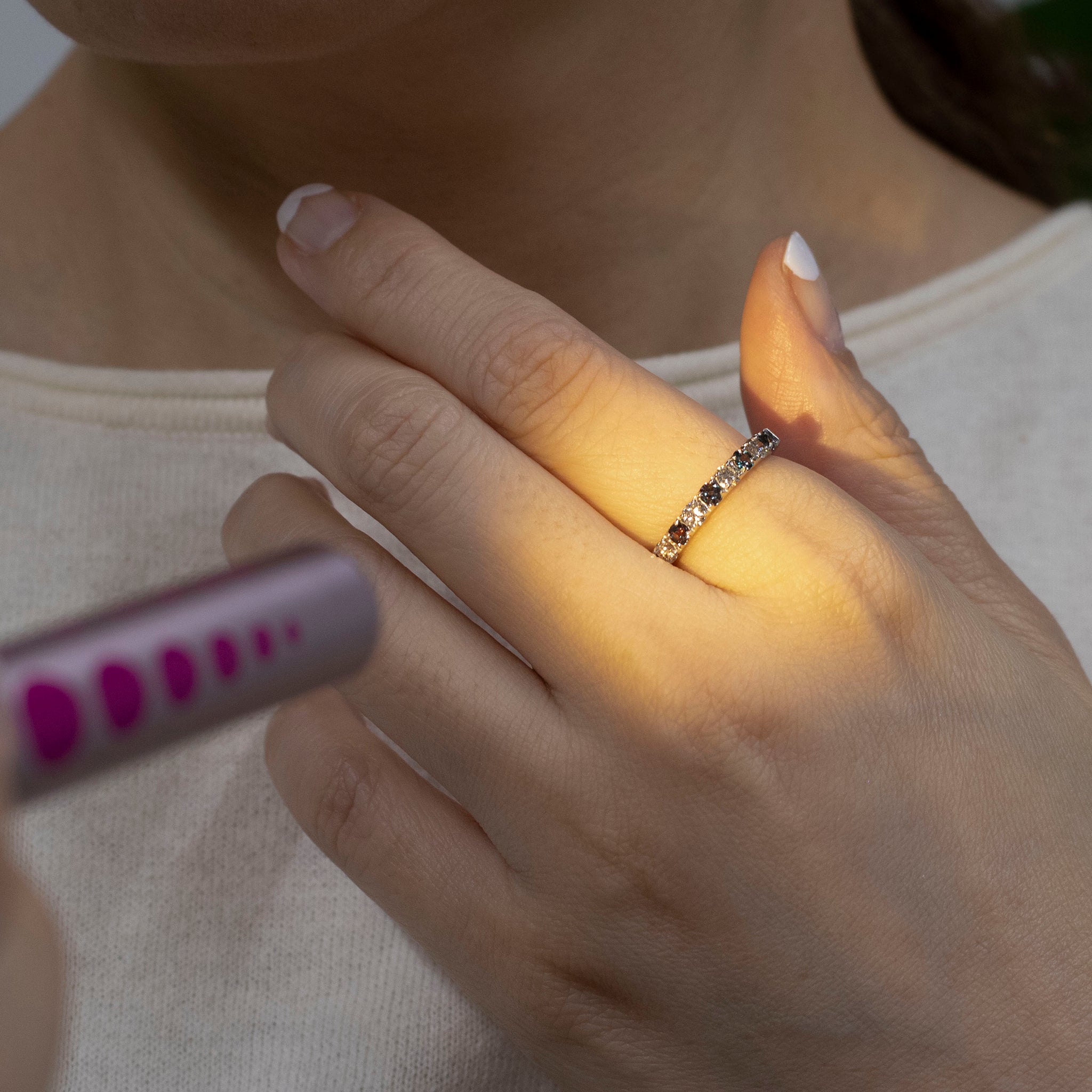 アレキサンドライト/ダイヤモンド プラチナリング(6月誕生石/鑑別書付)《25V00902》