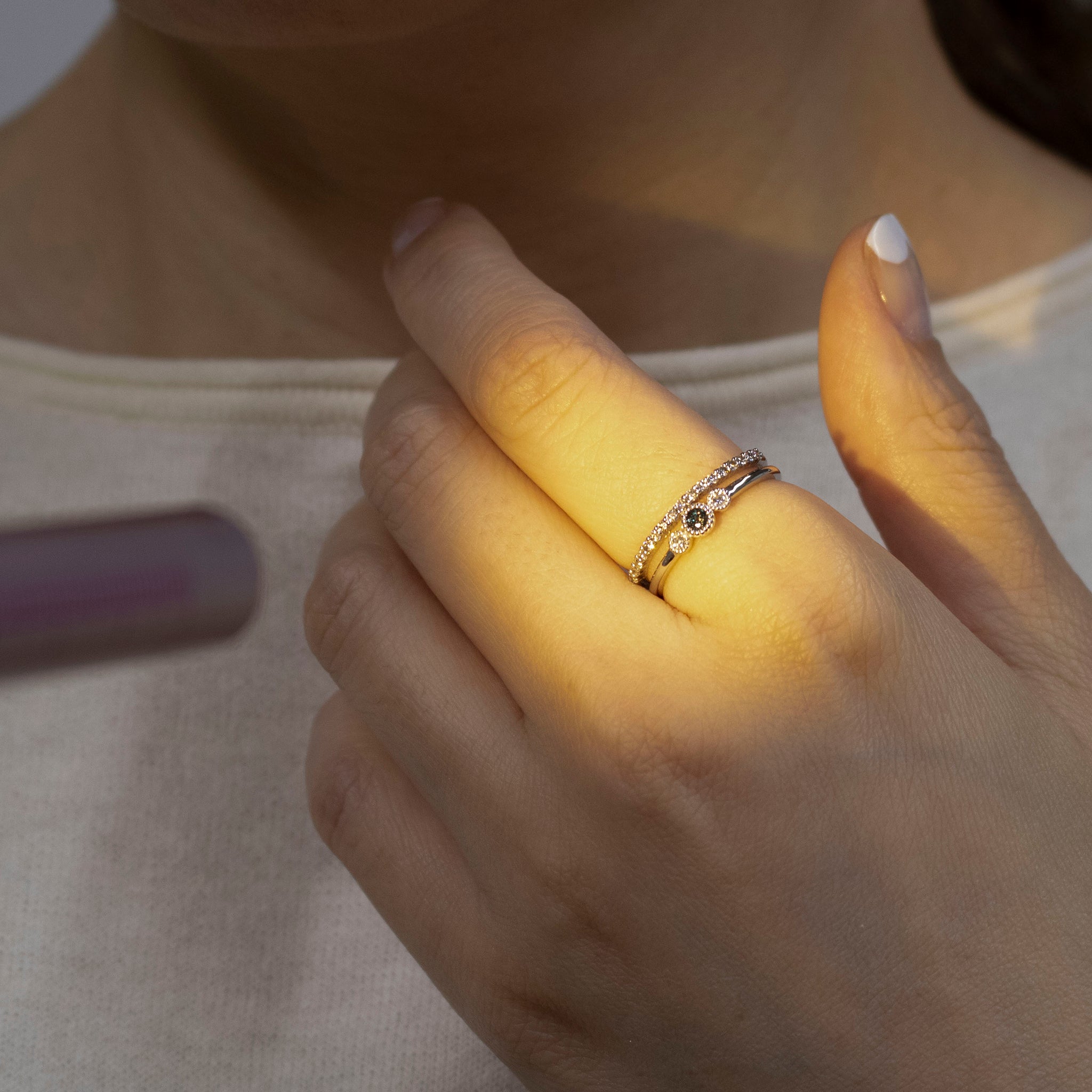 アレキサンドライト/ダイヤモンド プラチナリング(6月誕生石)《25V00904》