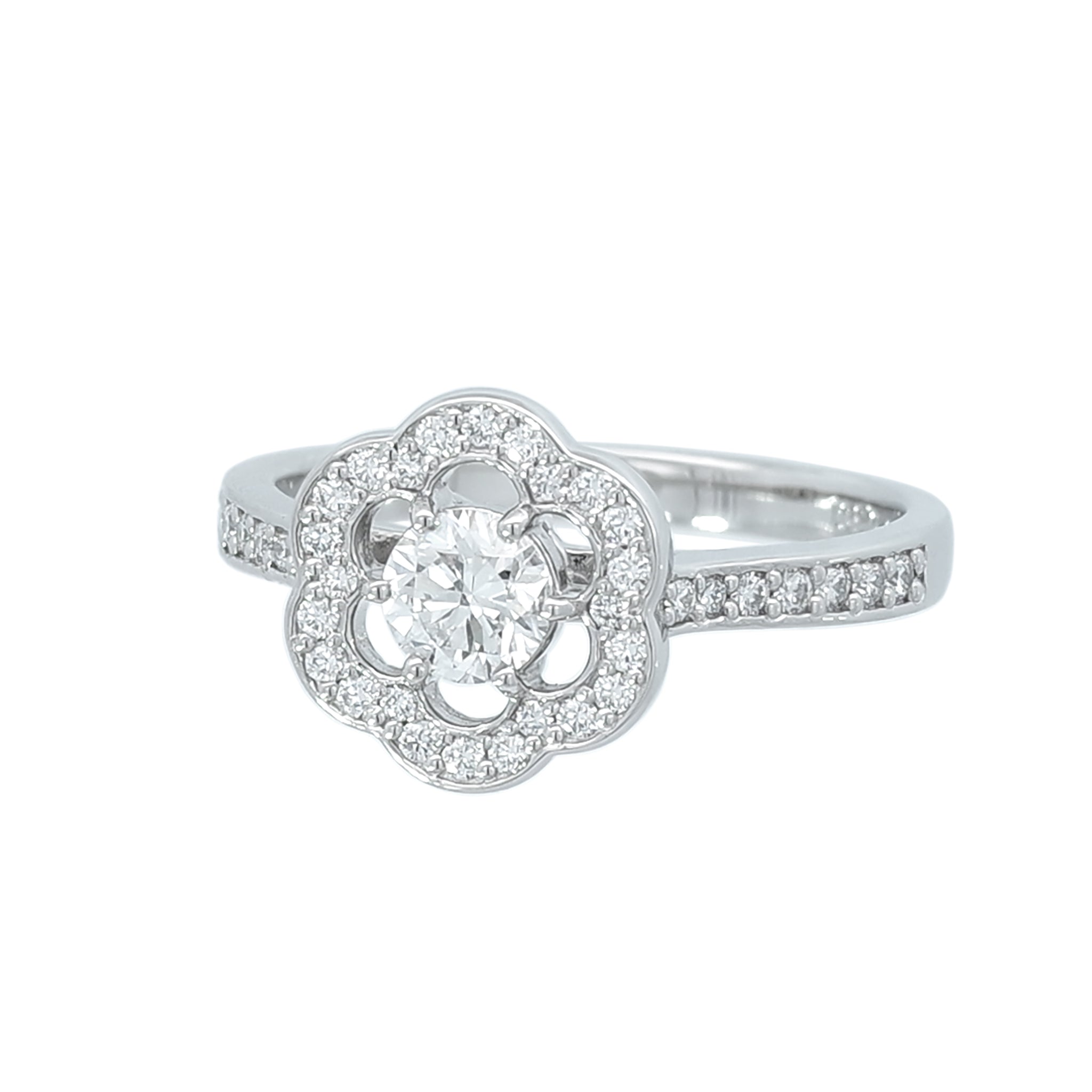 ダイヤモンド プラチナリング(0.3カラット/Gカラー/SIクラス/GOOD/4月誕生石/グレーディングレポート付)《25V00907》