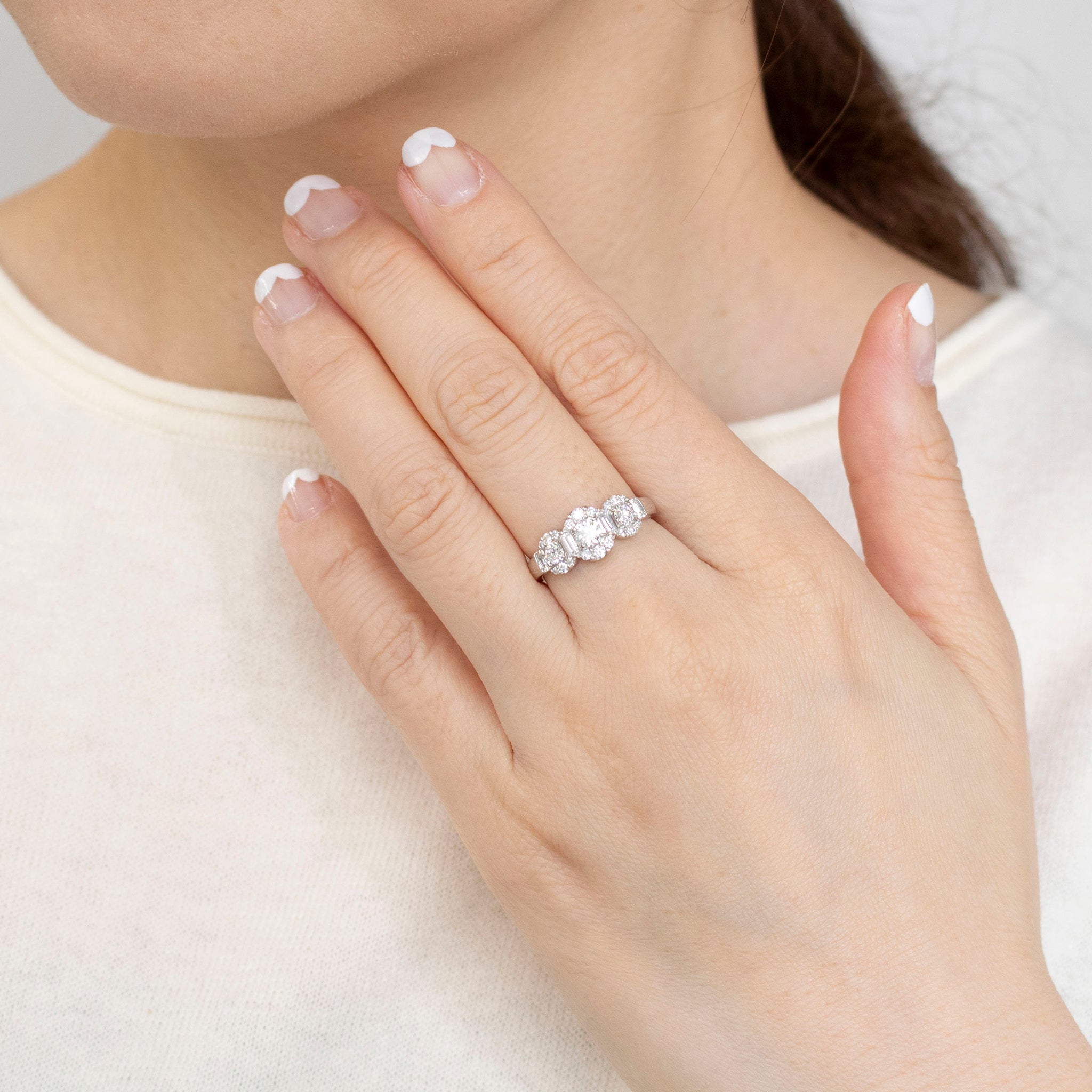 ダイヤモンド プラチナリング(0.2カラット/Gカラー/SIクラス/GOOD/4月誕生石/グレーディングレポート付)《25V00908》