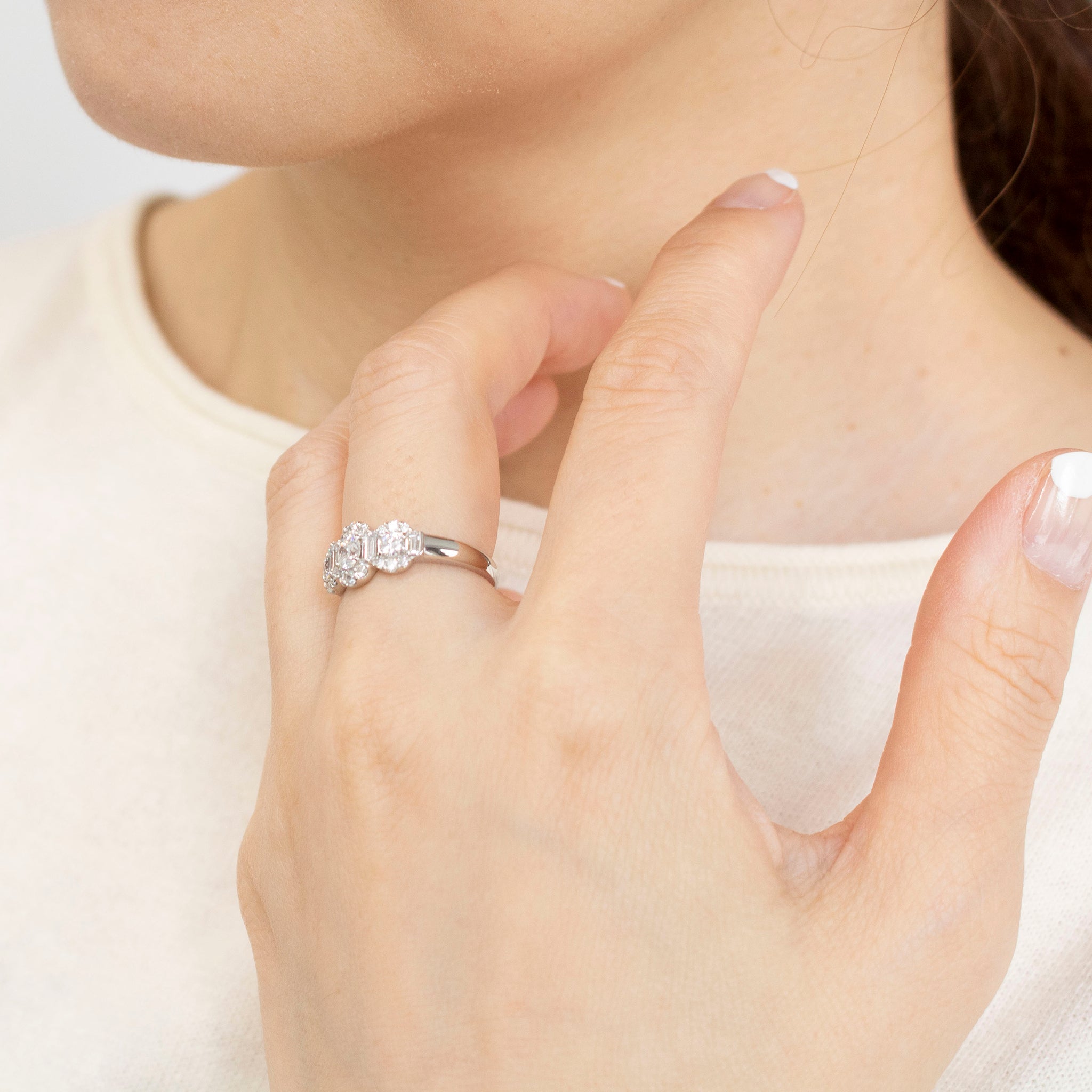 ダイヤモンド プラチナリング(0.2カラット/Gカラー/SIクラス/GOOD/4月誕生石/グレーディングレポート付)《25V00908》