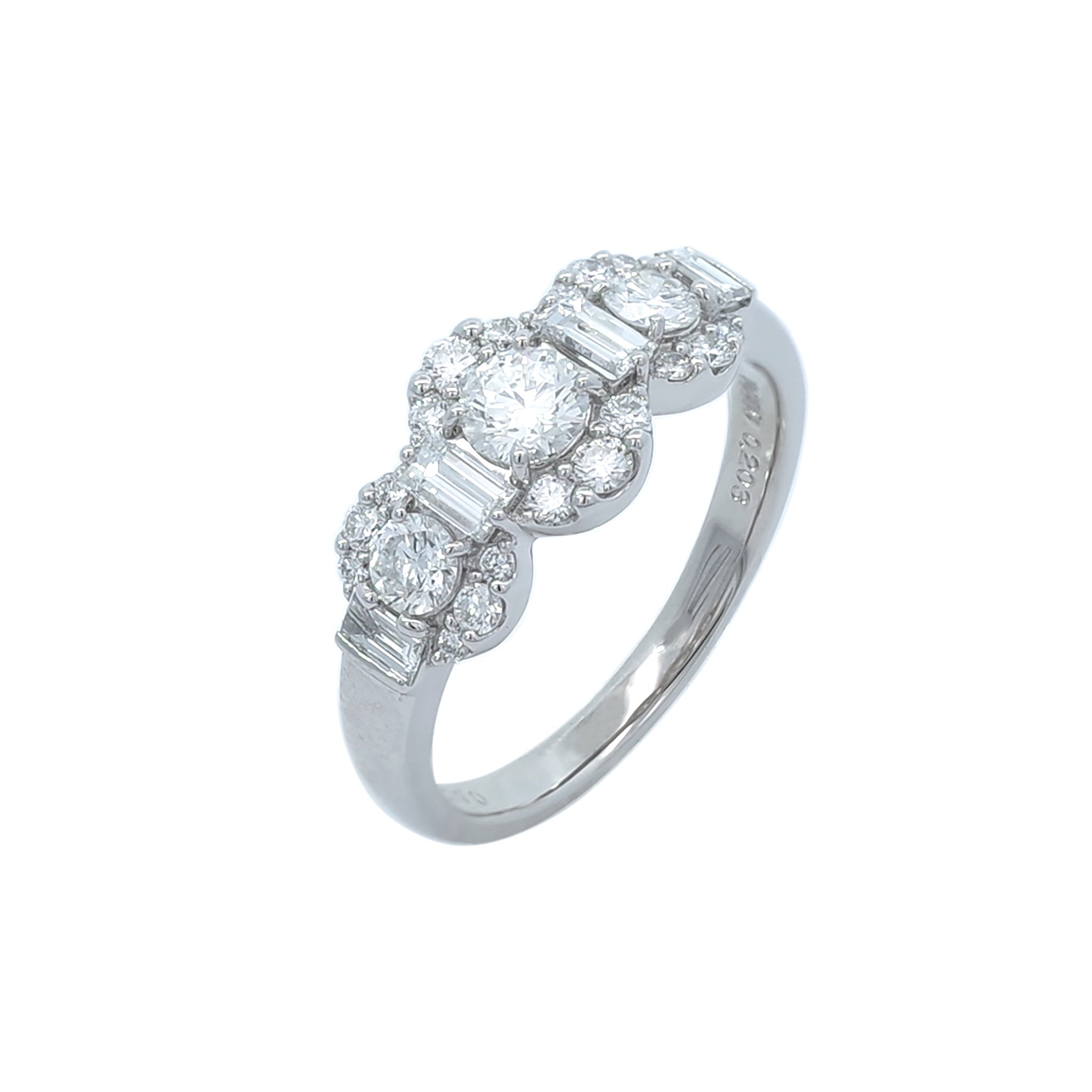 ダイヤモンド プラチナリング(0.2カラット/Gカラー/SIクラス/GOOD/4月誕生石/グレーディングレポート付)《25V00908》