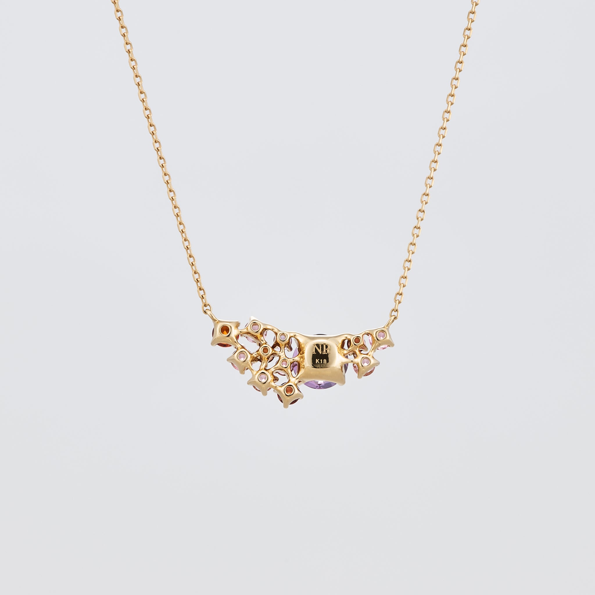 アメシスト/ガーネット K18ネックレス(NINA RICCI)《25V01001》