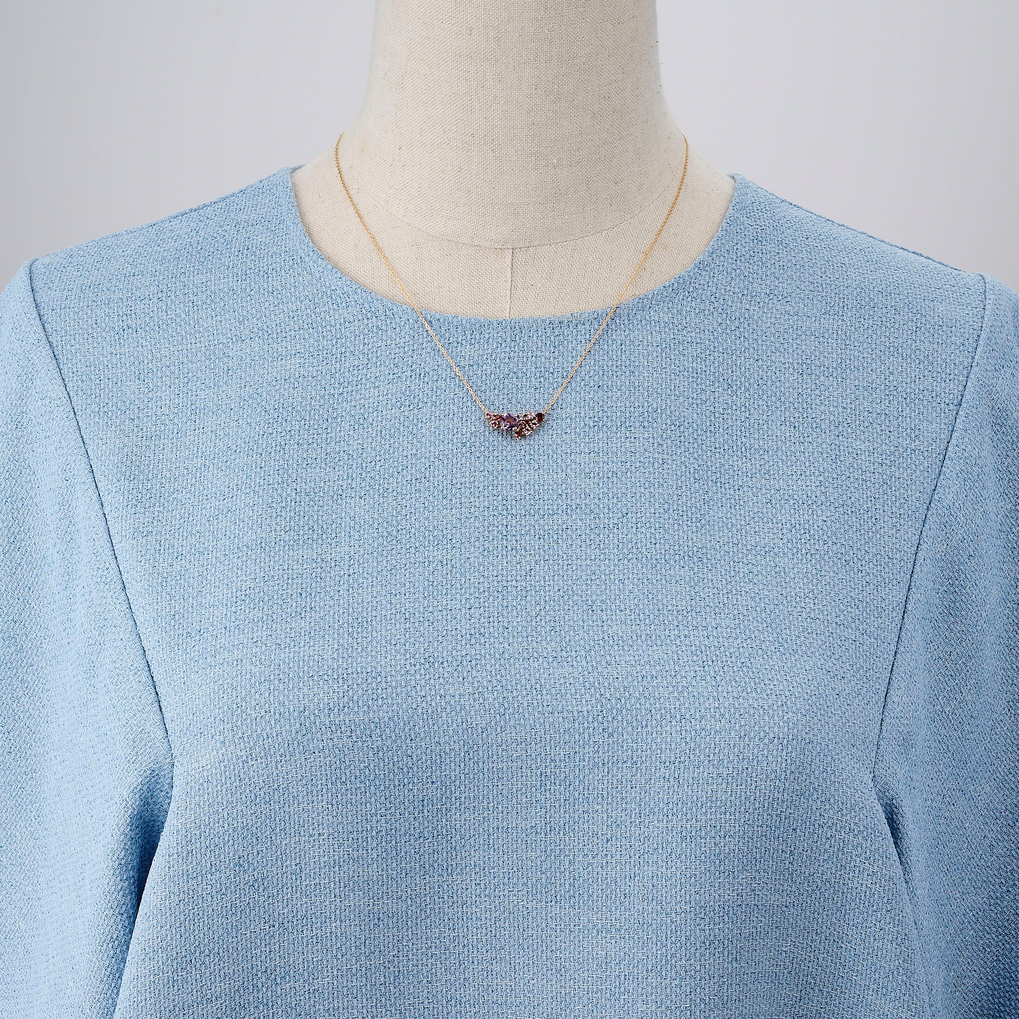 アメシスト/ガーネット K18ネックレス(NINA RICCI)《25V01001》