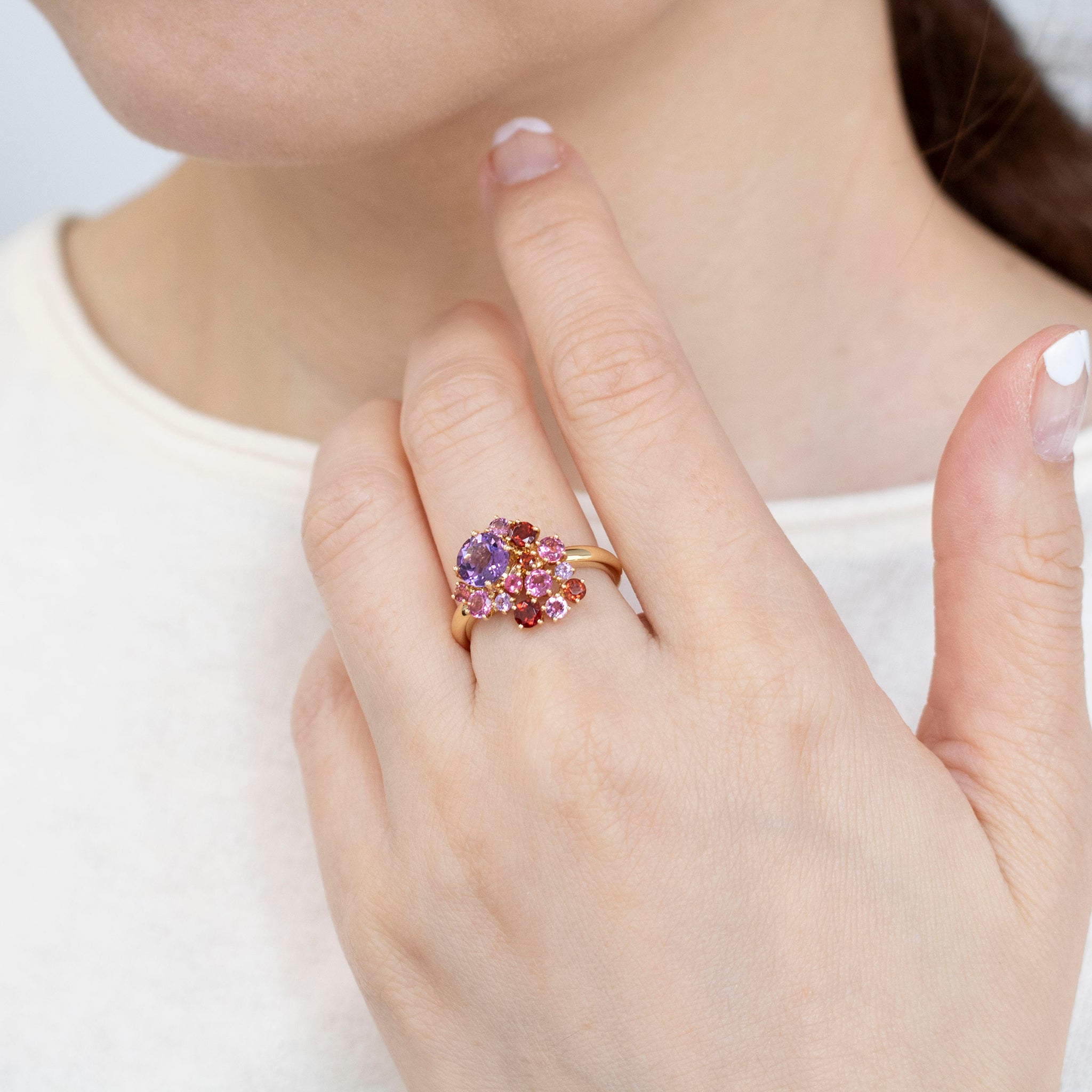 アメシスト/ガーネット K18リング(NINA RICCI)《25V01002》 | 京セラ