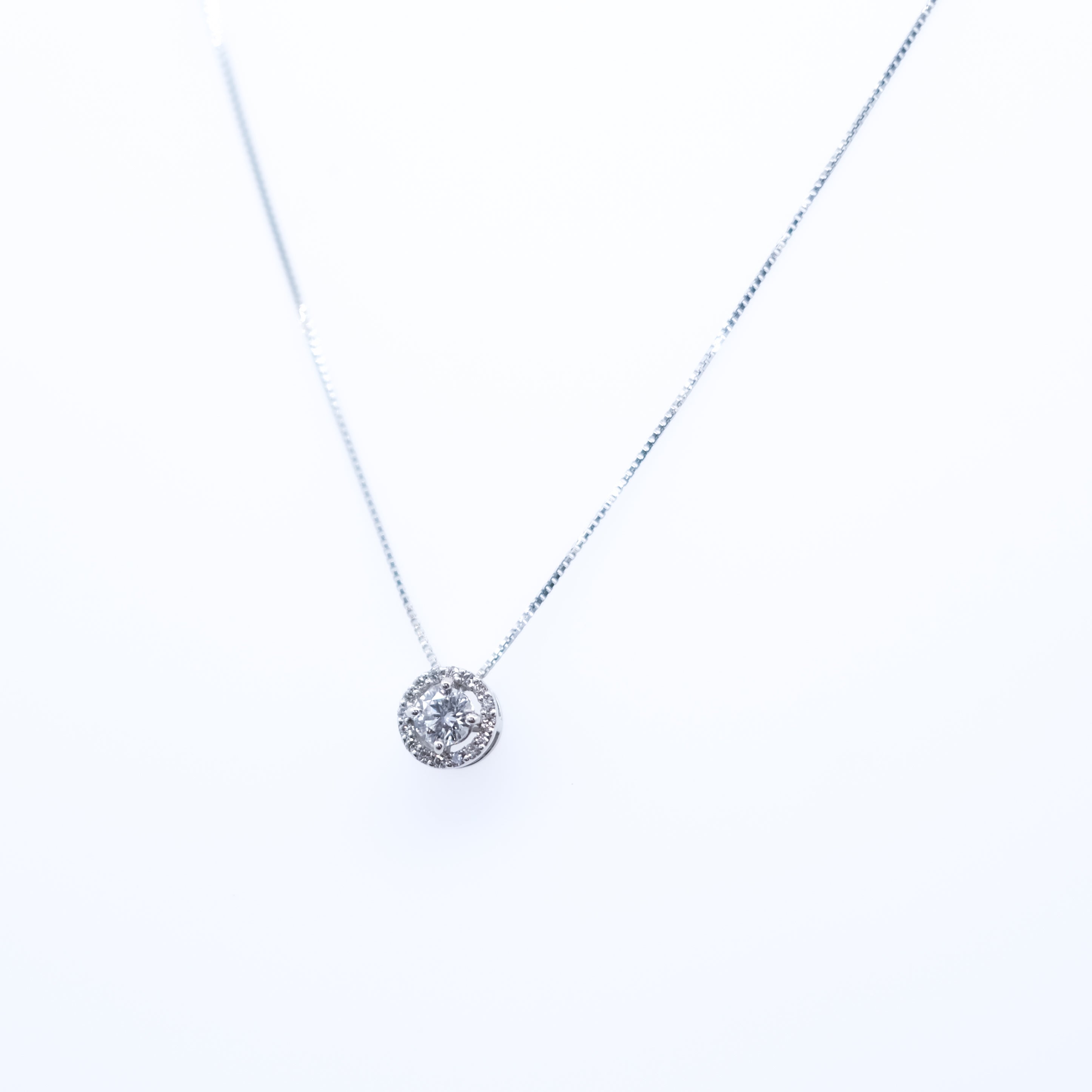 【限定3点】ダイヤモンド プラチナネックレス(0.2カラット/Dカラー/FL/3EX/4月誕生石/グレーディングレポート付)《25V01102》