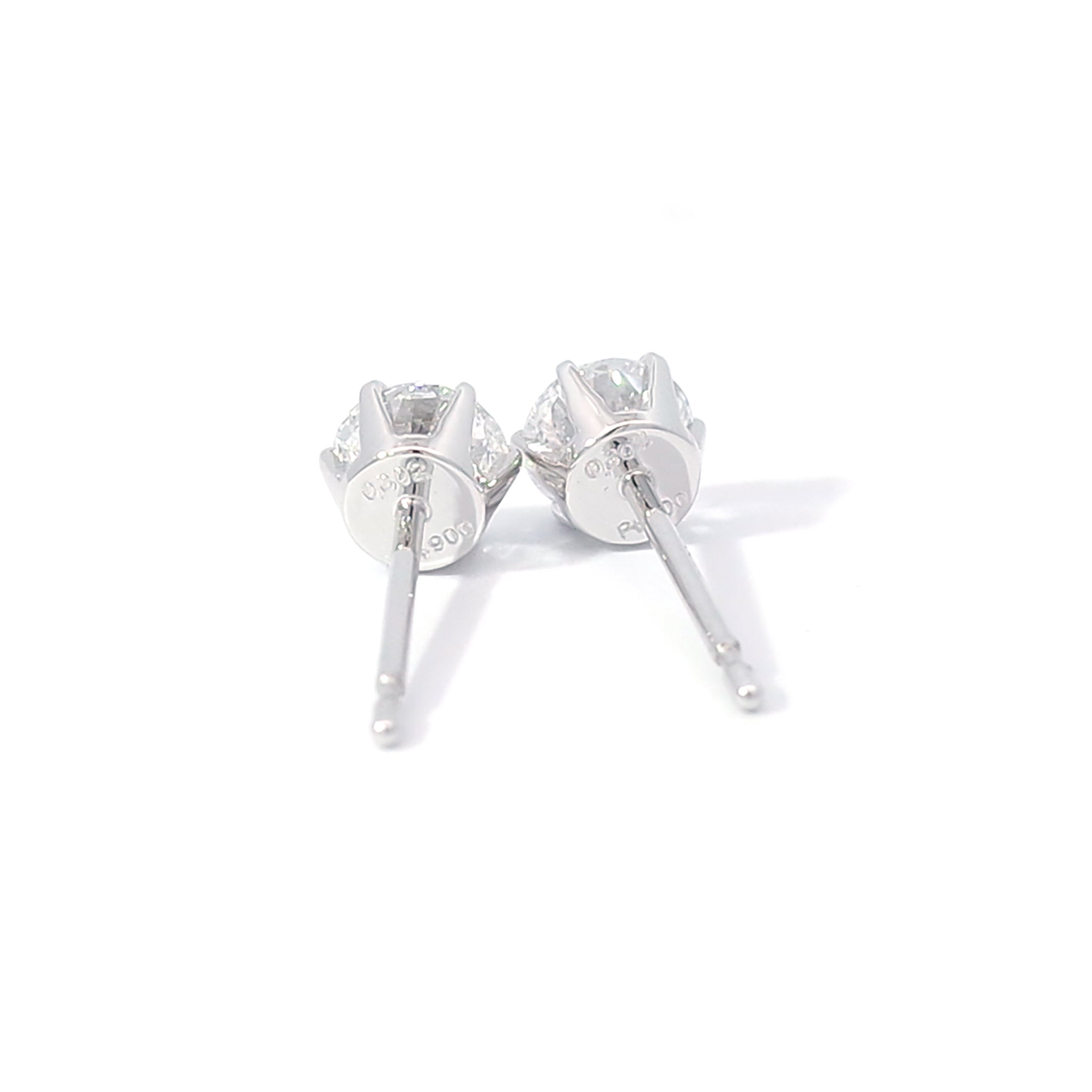 ダイヤモンド プラチナピアス(計0.6カラット/Dカラー/SIクラス/GOOD/4月誕生石/グレーディングレポート付)《25V01107》