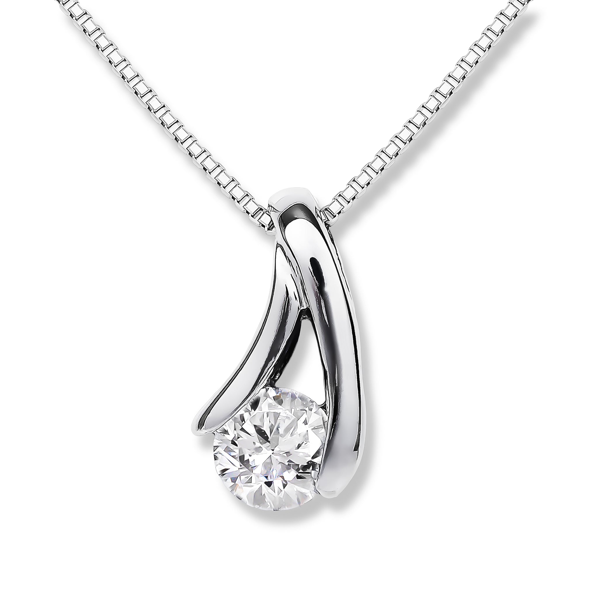 ダイヤモンド プラチナネックレス(0.2カラット/Dカラー/SIクラス/EX/4月誕生石/グレーディングレポート付)《25V01109》