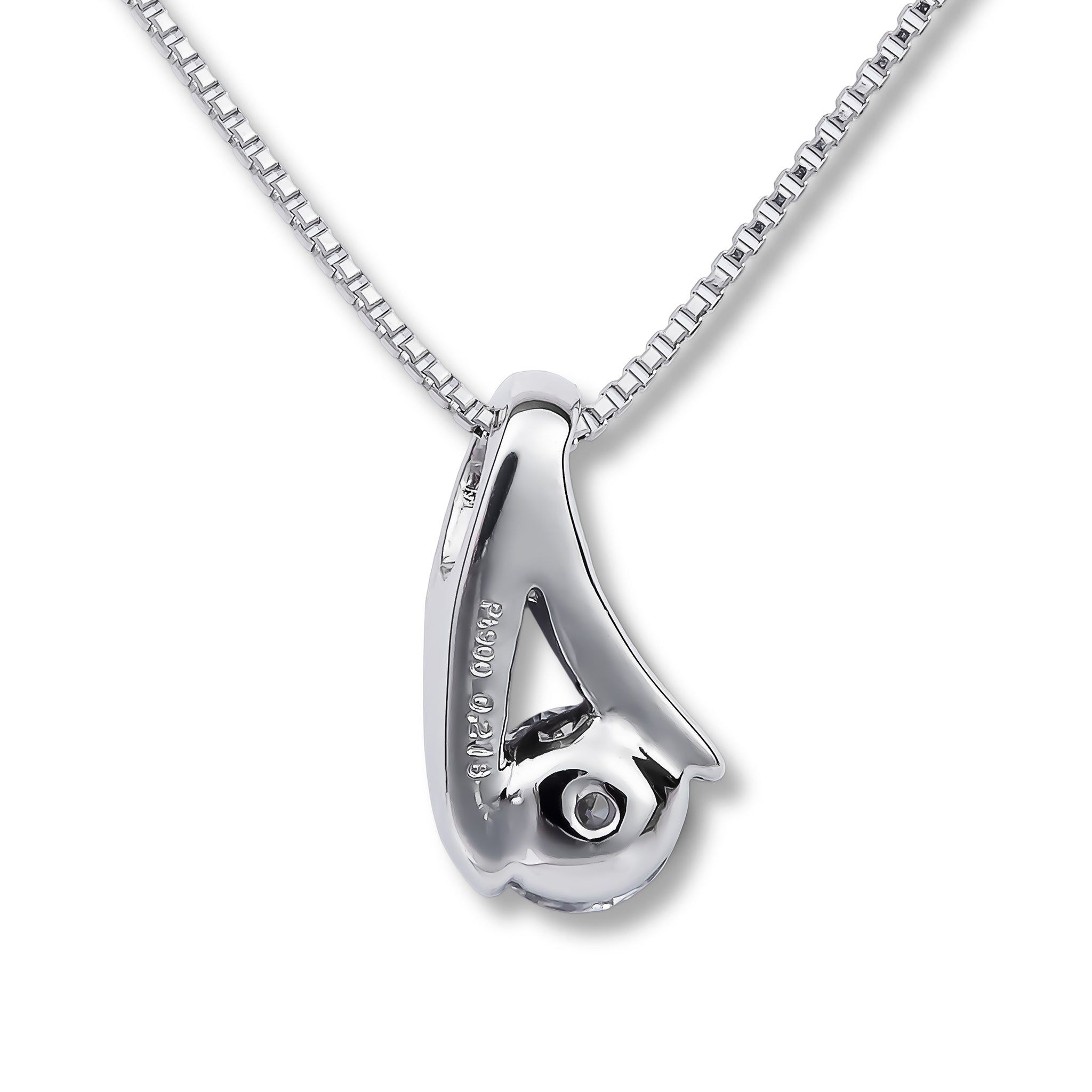 ダイヤモンド プラチナネックレス(0.2カラット/Dカラー/SIクラス/EX/4月誕生石/グレーディングレポート付)《25V01109》