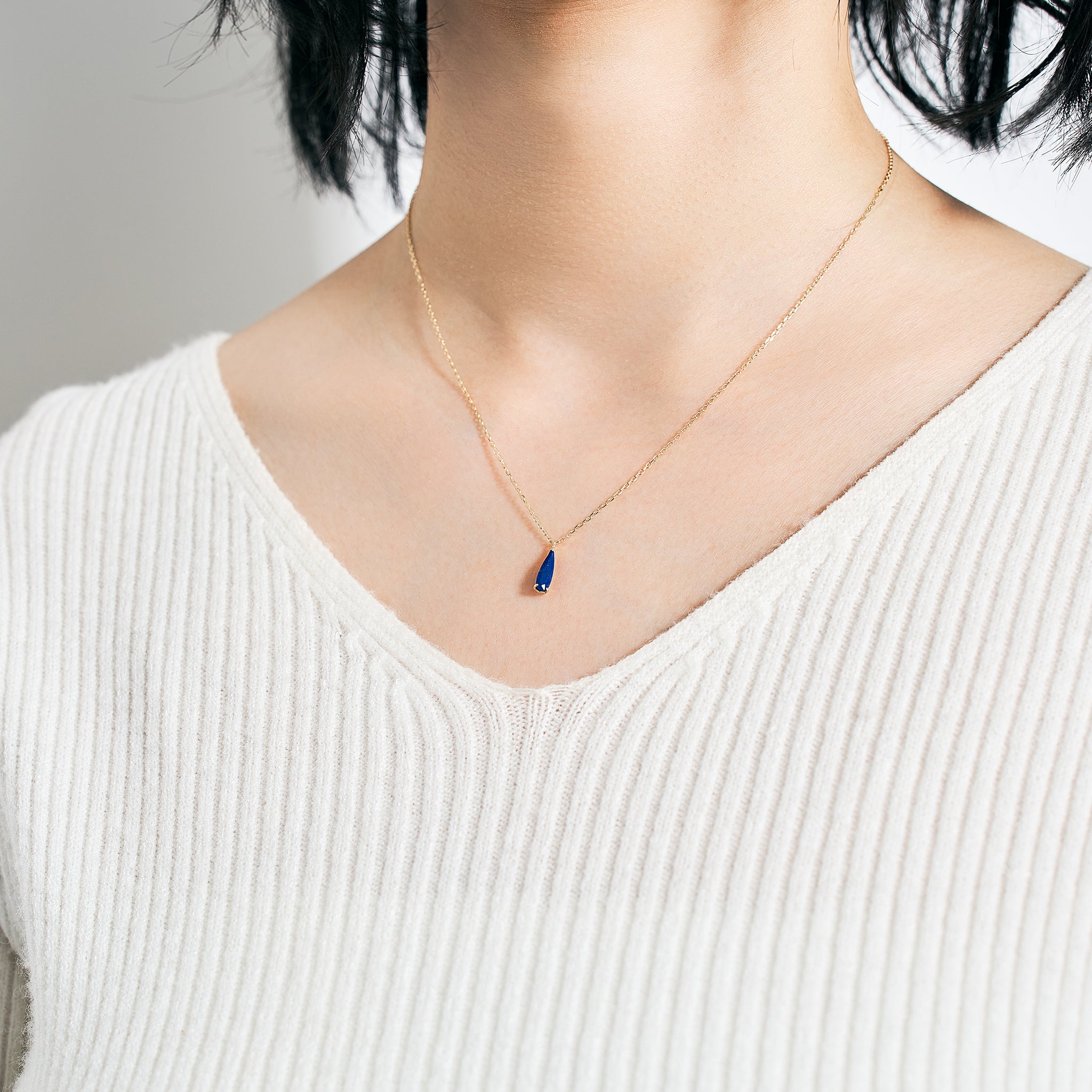 ラピスラズリ K10ネックレス(12月誕生石)《25V01203》