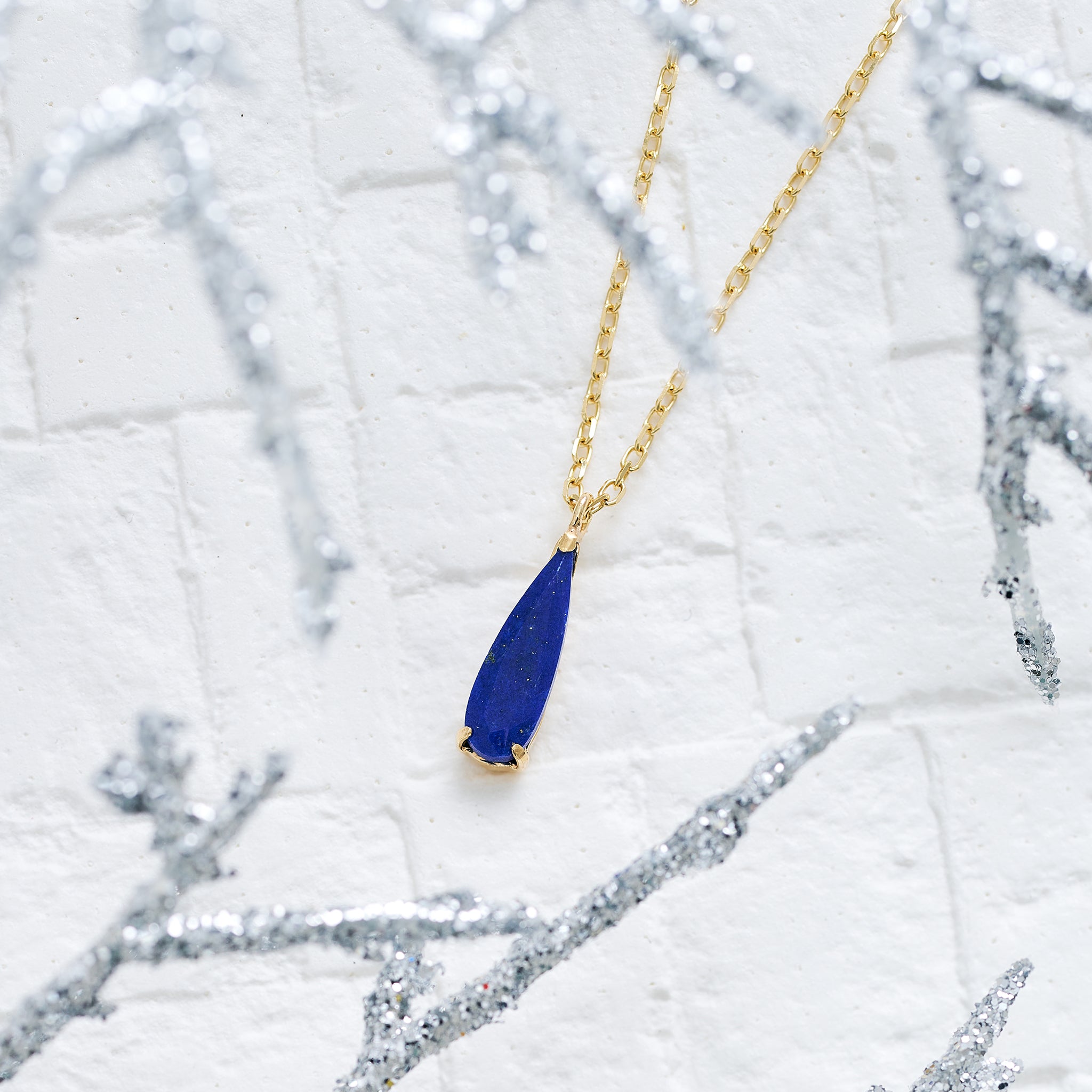 ラピスラズリ K10ネックレス(12月誕生石)《25V01203》