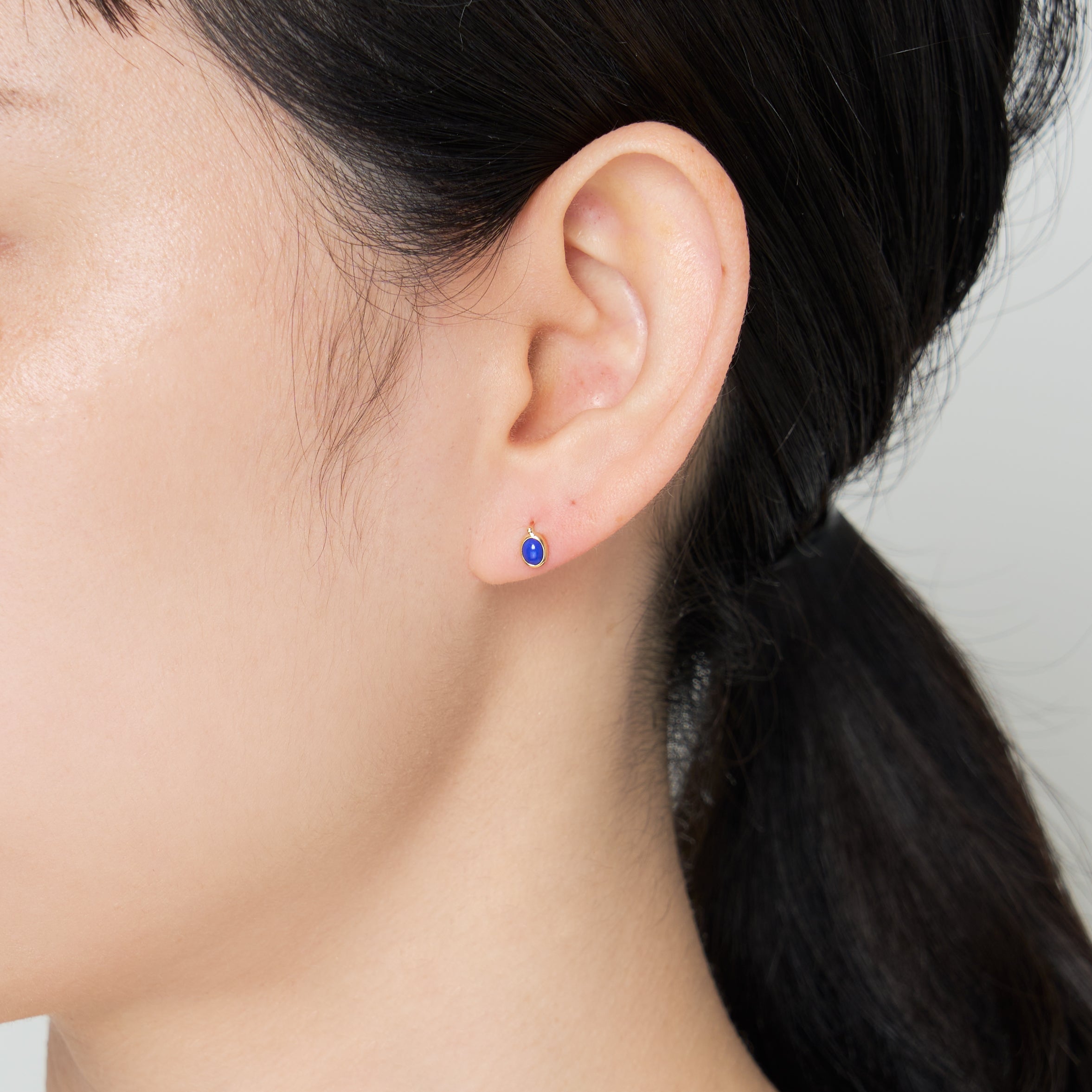 ラピスラズリ K18ピアス(12月誕生石)《25V01206》