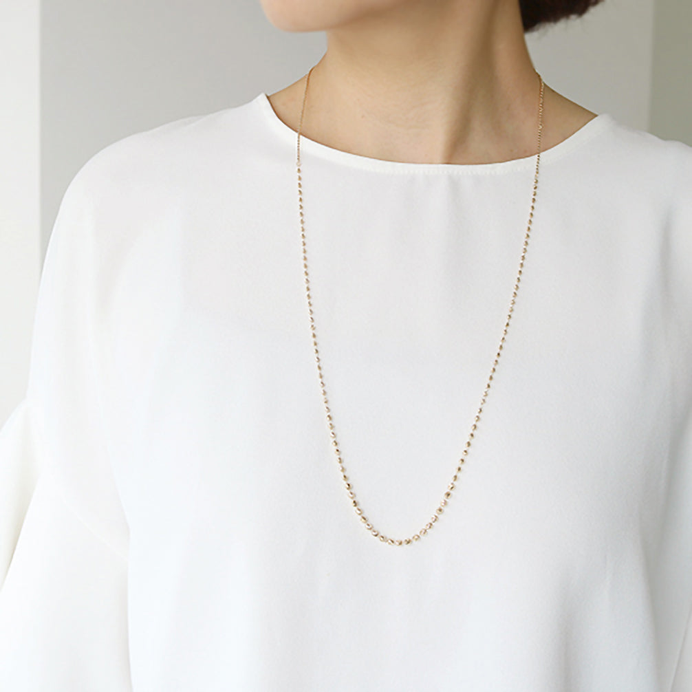 K18ネックレス(ロング/70cm/2Way)《25V01208》