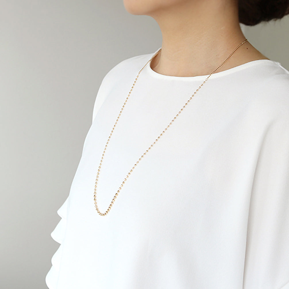 K18ネックレス(ロング/70cm/2Way)《25V01208》