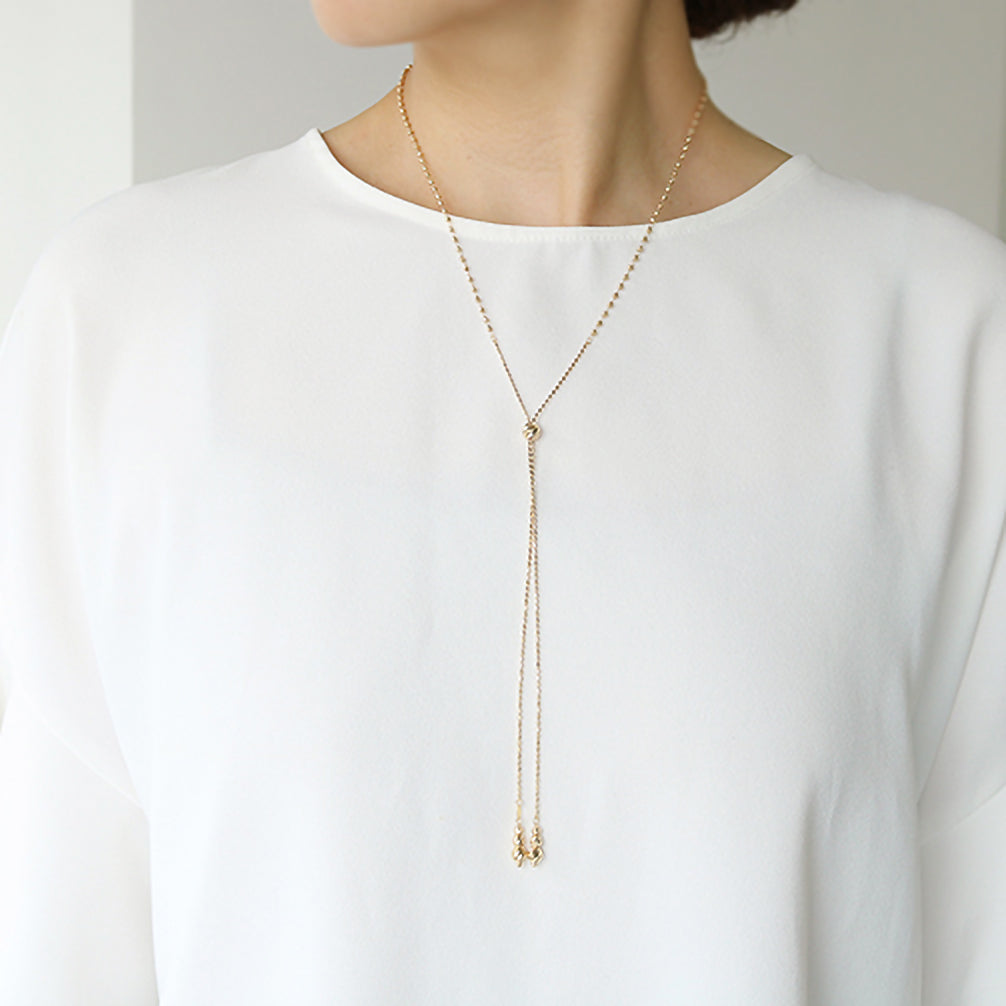 K18ネックレス(ロング/70cm/2Way)《25V01208》