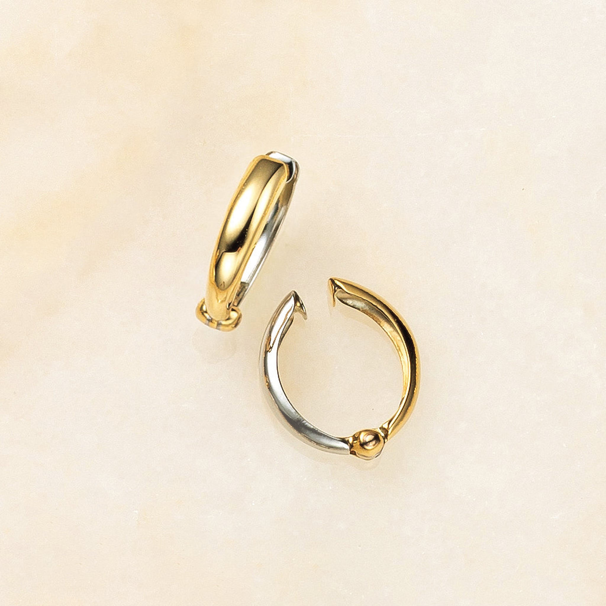 K18/プラチナイヤリング(ピアリング/リバーシブル/コンビカラー)《25V01304》