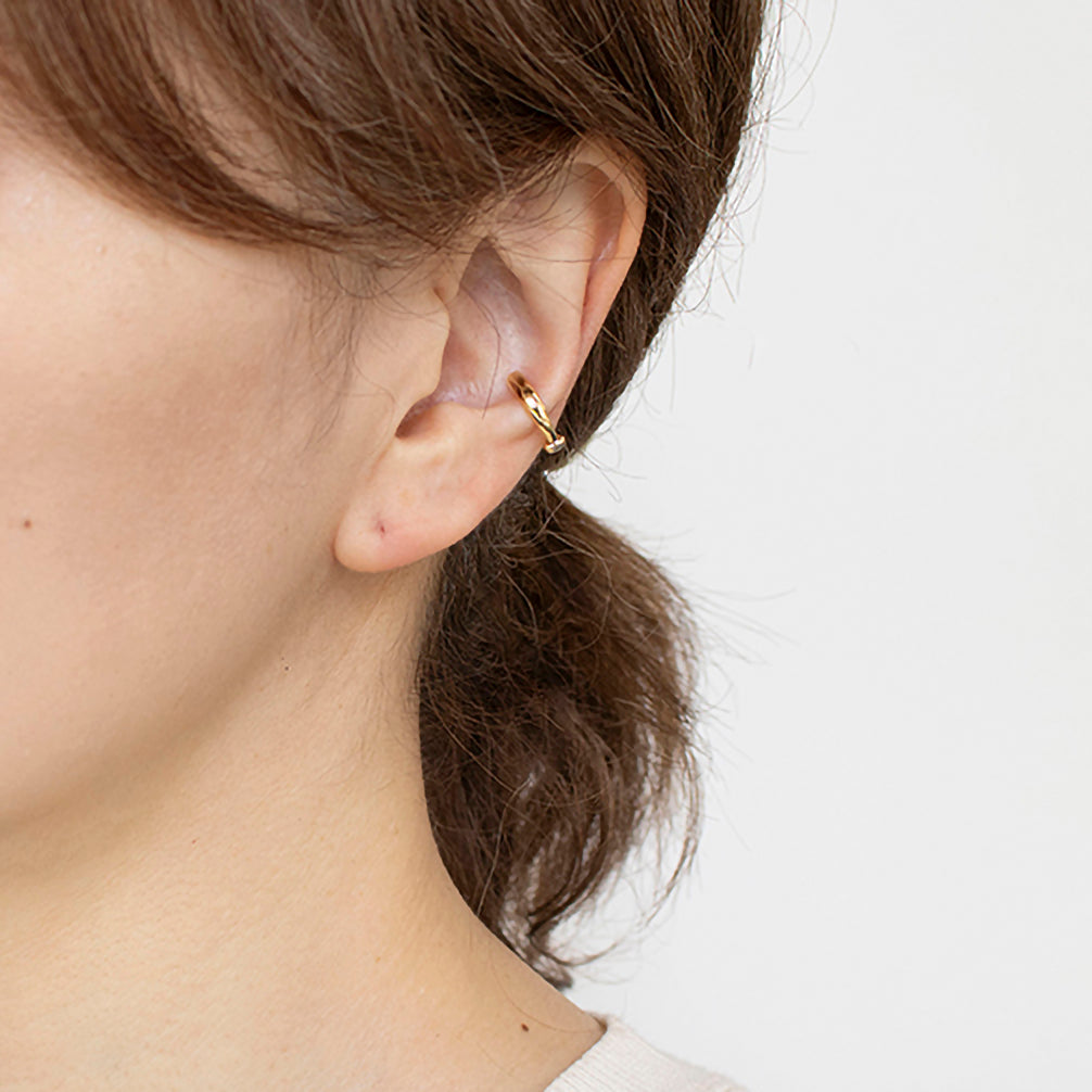 K18/プラチナイヤリング(ピアリング/リバーシブル/コンビカラー)《25V01304》