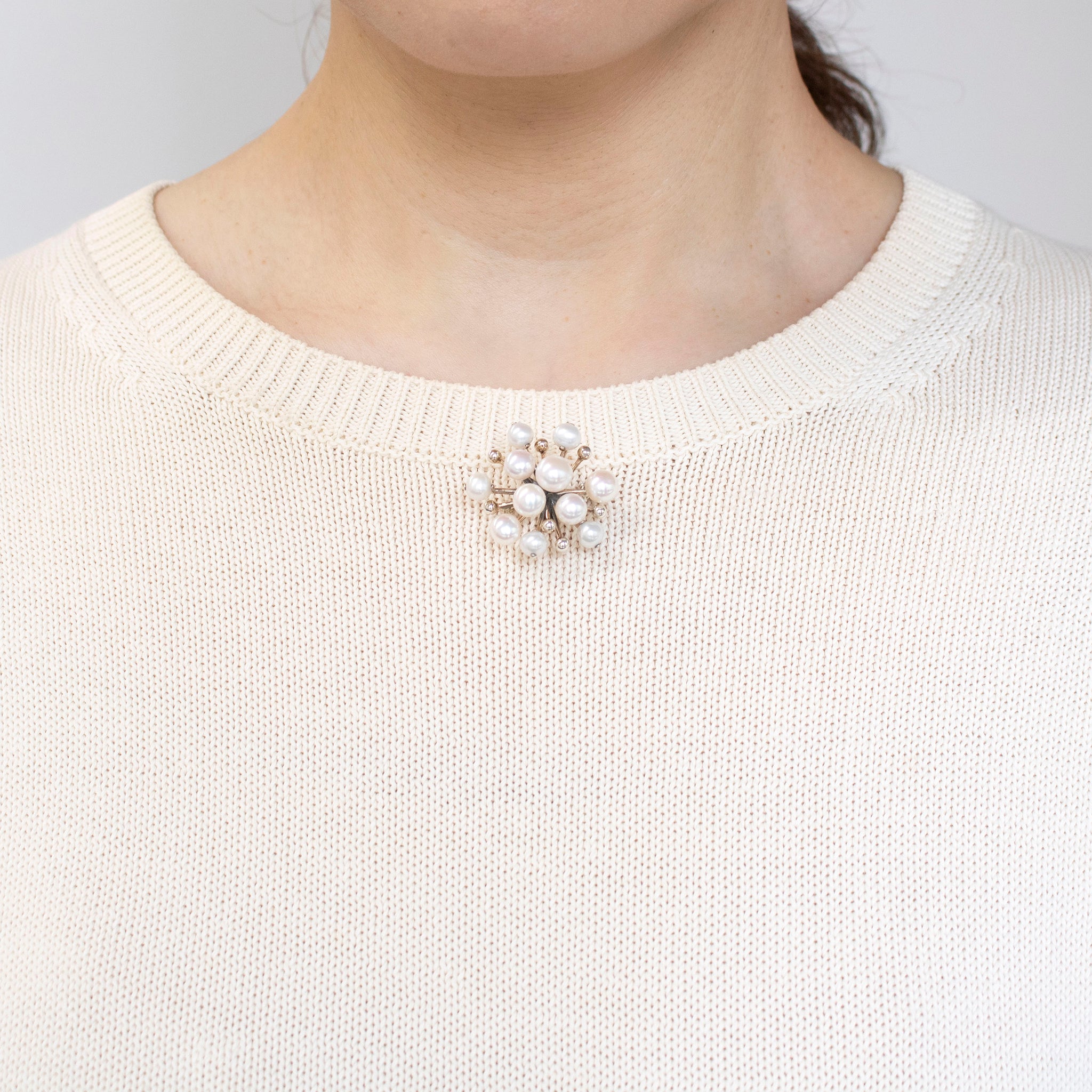 パール シルバーブローチ兼ペンダントトップ(淡水真珠/6月誕生石)《25V01501》