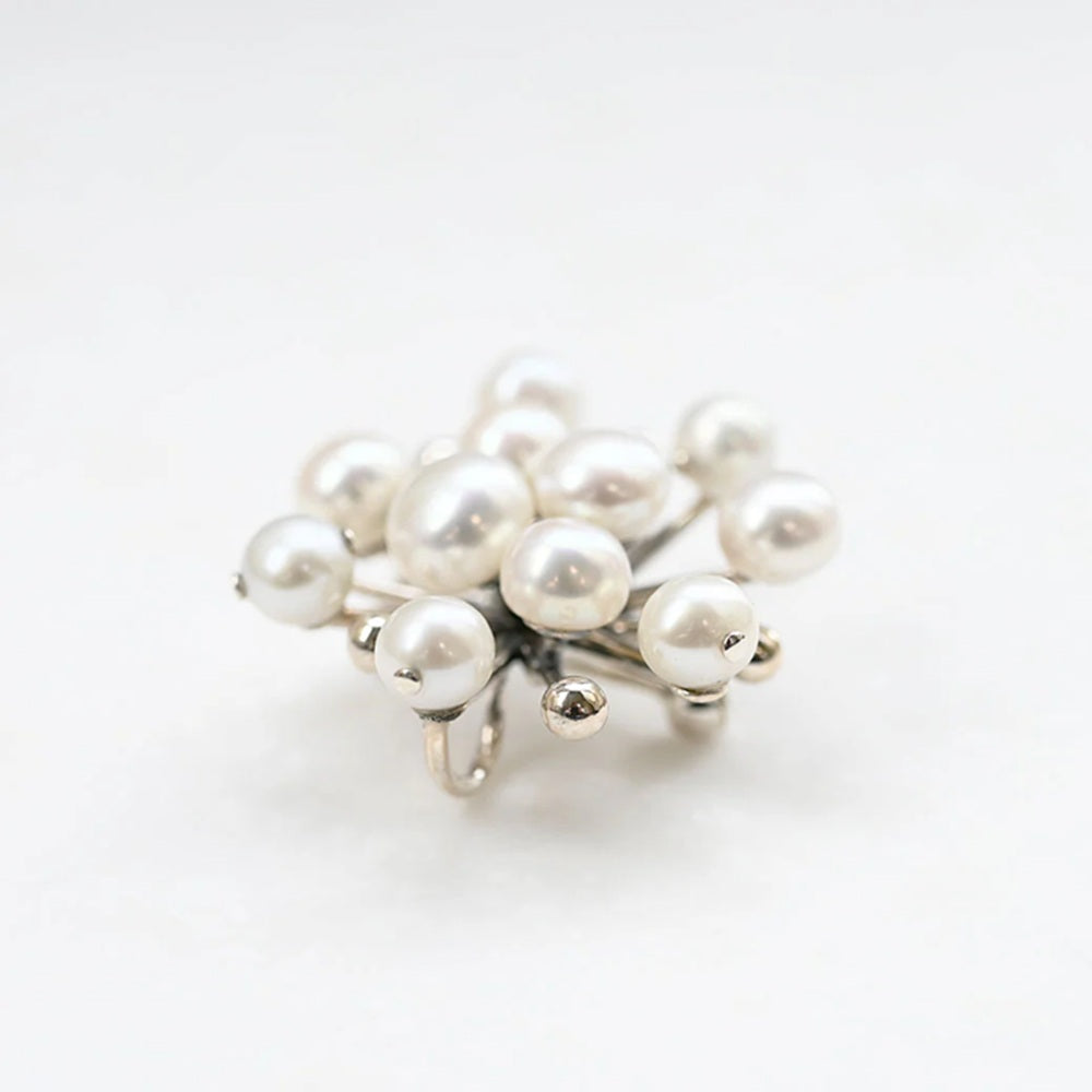 パール シルバーブローチ兼ペンダントトップ(淡水真珠/6月誕生石)《25V01501》