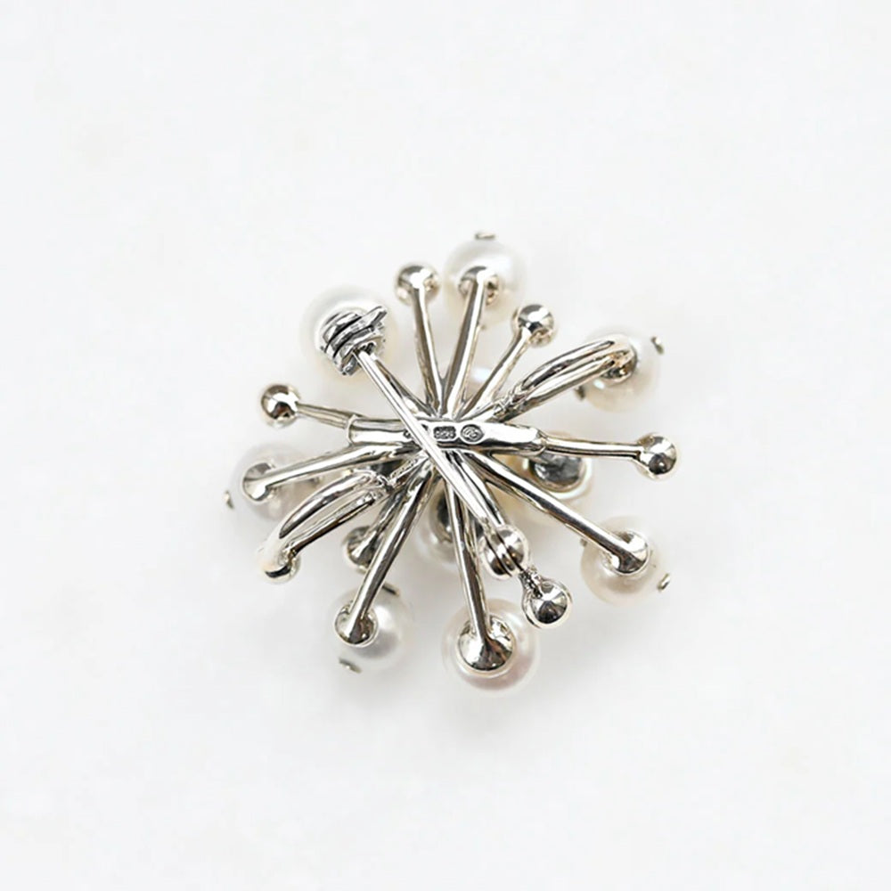 パール シルバーブローチ兼ペンダントトップ(淡水真珠/6月誕生石)《25V01501》