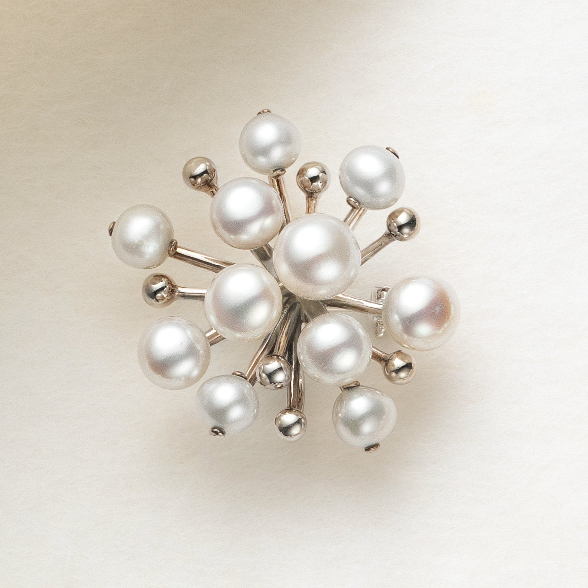 パール シルバーブローチ兼ペンダントトップ(淡水真珠/6月誕生石)《25V01501》