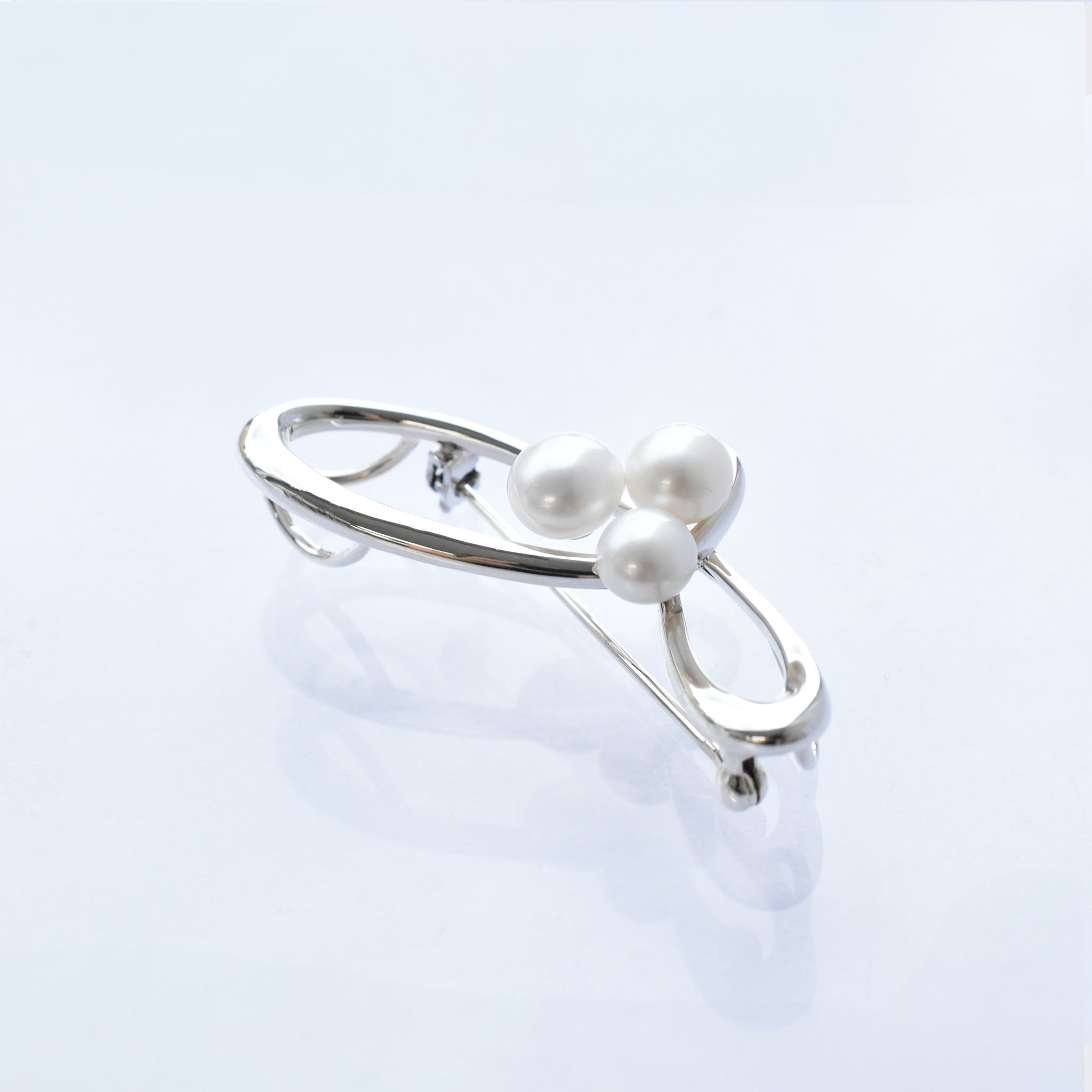 パール シルバーブローチ兼ペンダントトップ(淡水真珠/6月誕生石)《25V01502》