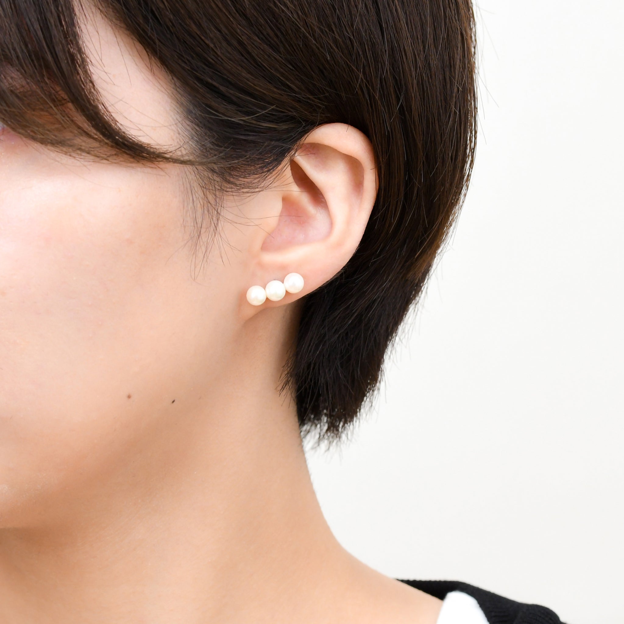 【限定25点】パール K14ピアス(淡水真珠/6月誕生石)《25V01503》