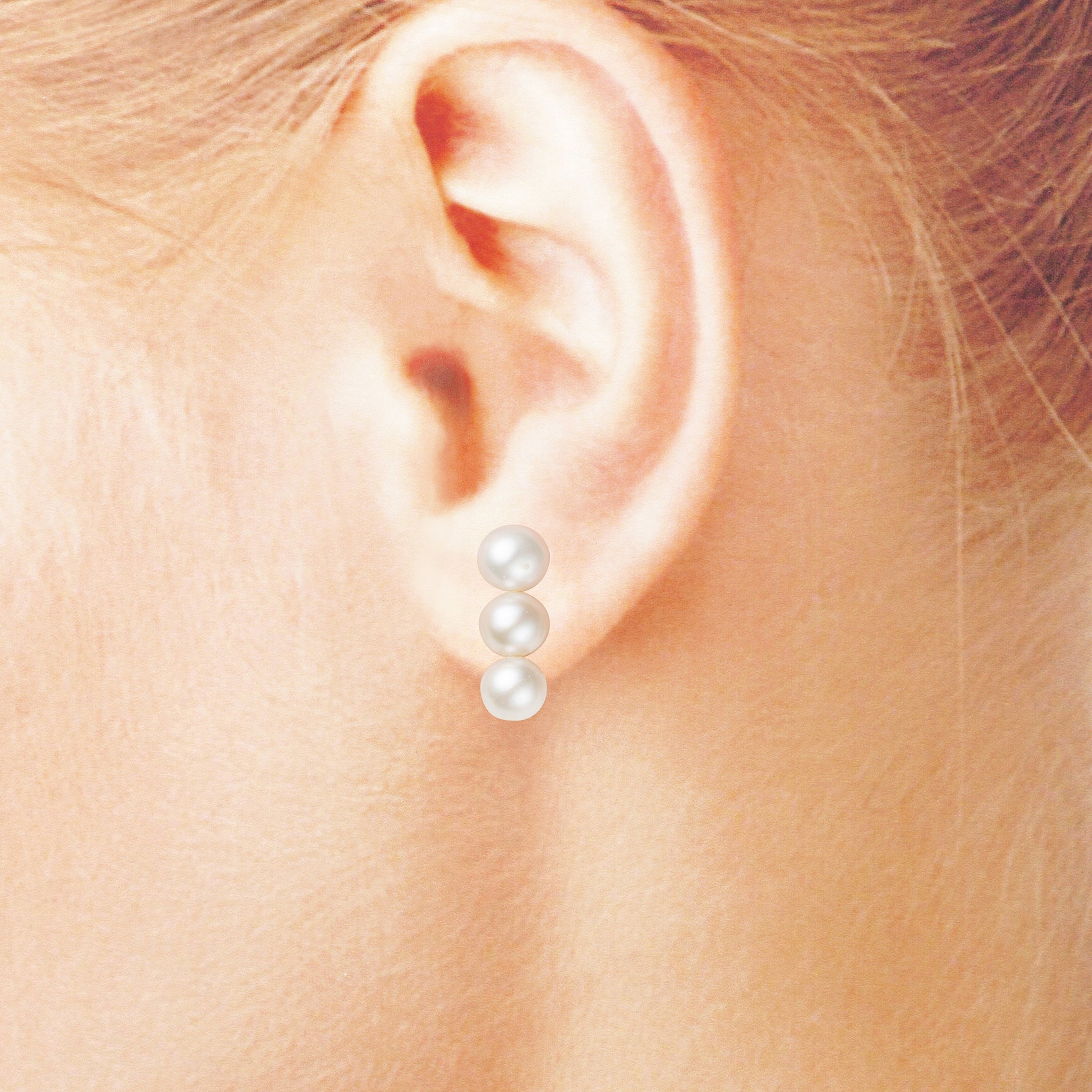 【限定25点】パール K14ピアス(淡水真珠/6月誕生石)《25V01503》