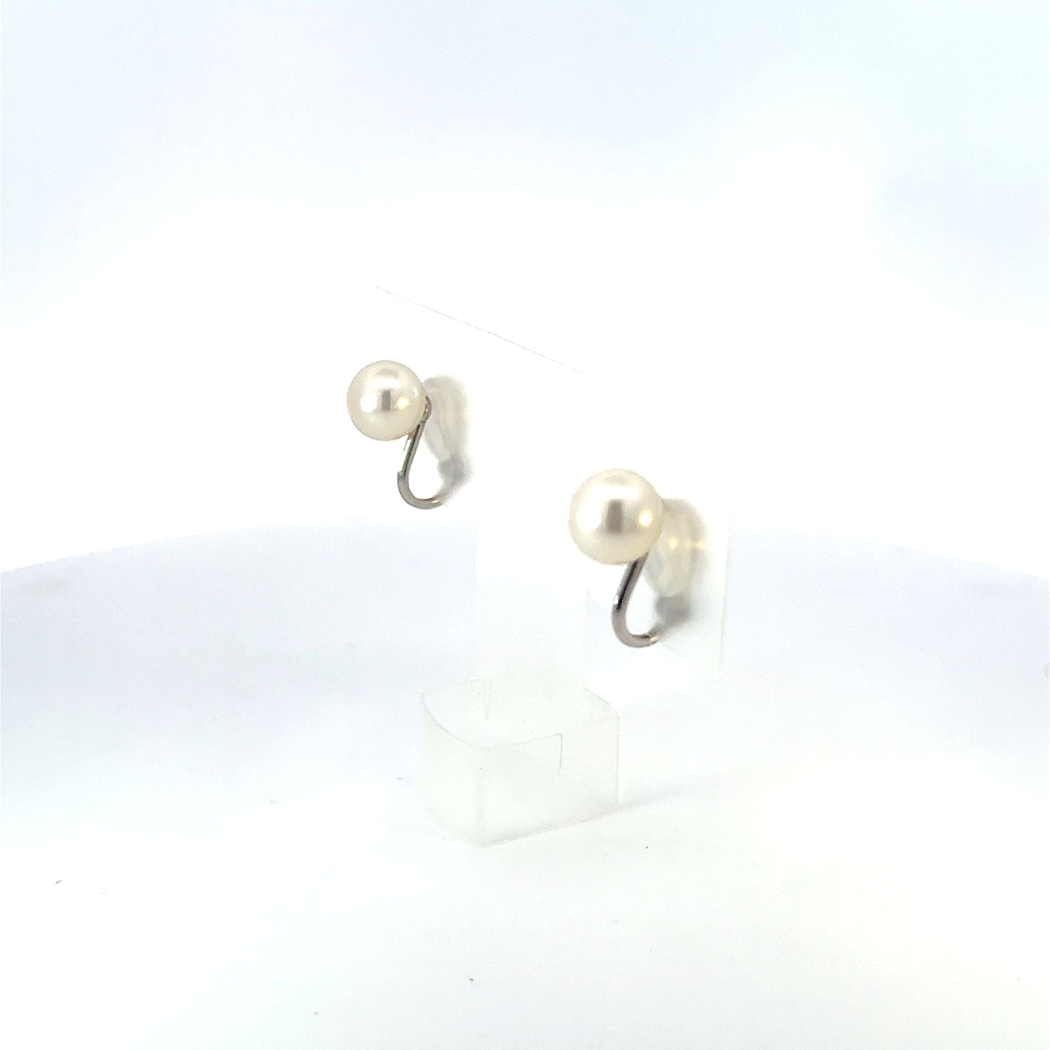 パール シルバーイヤリング(淡水真珠/8mm/6月誕生石)《25V01504》