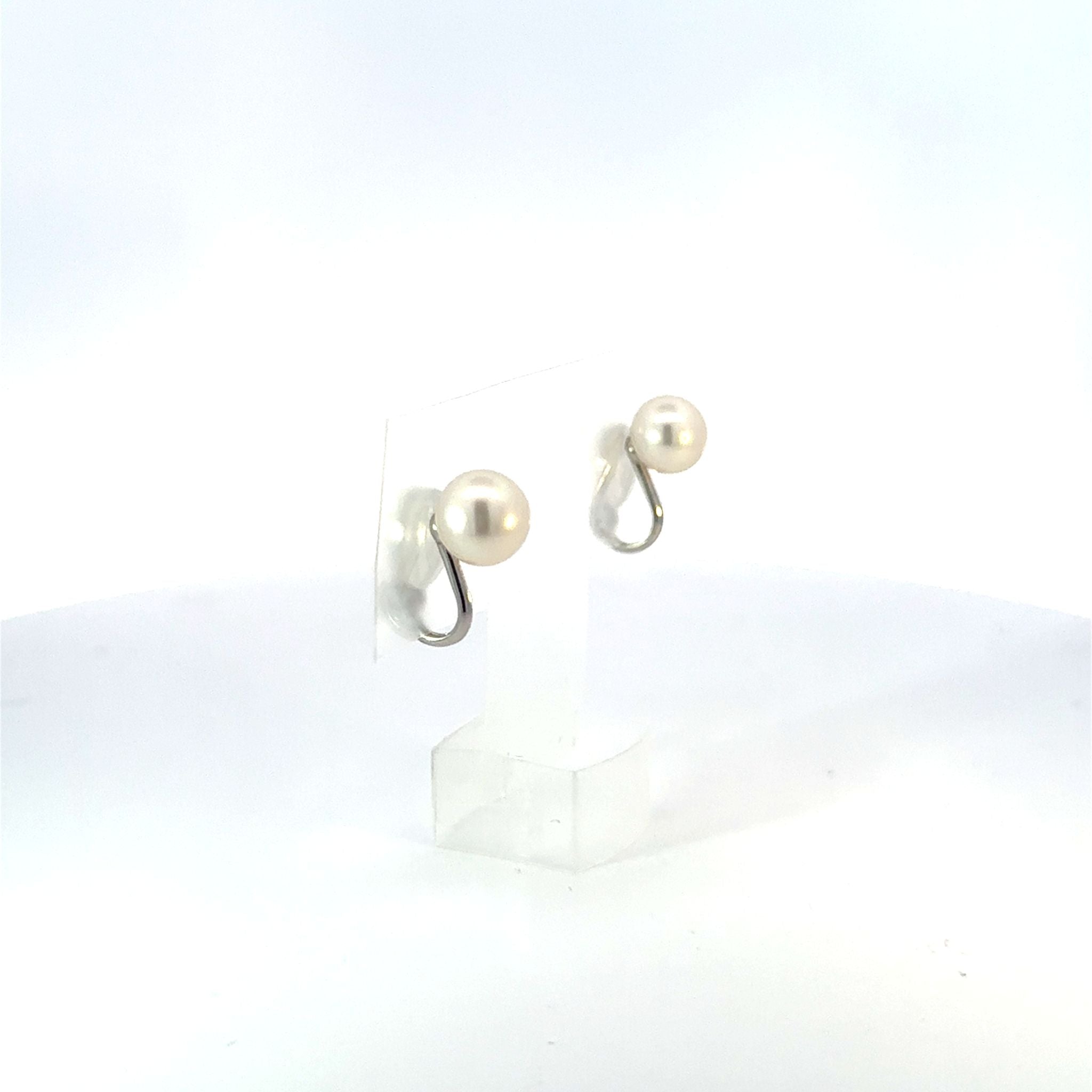 パール シルバーイヤリング(淡水真珠/8mm/6月誕生石)《25V01504》