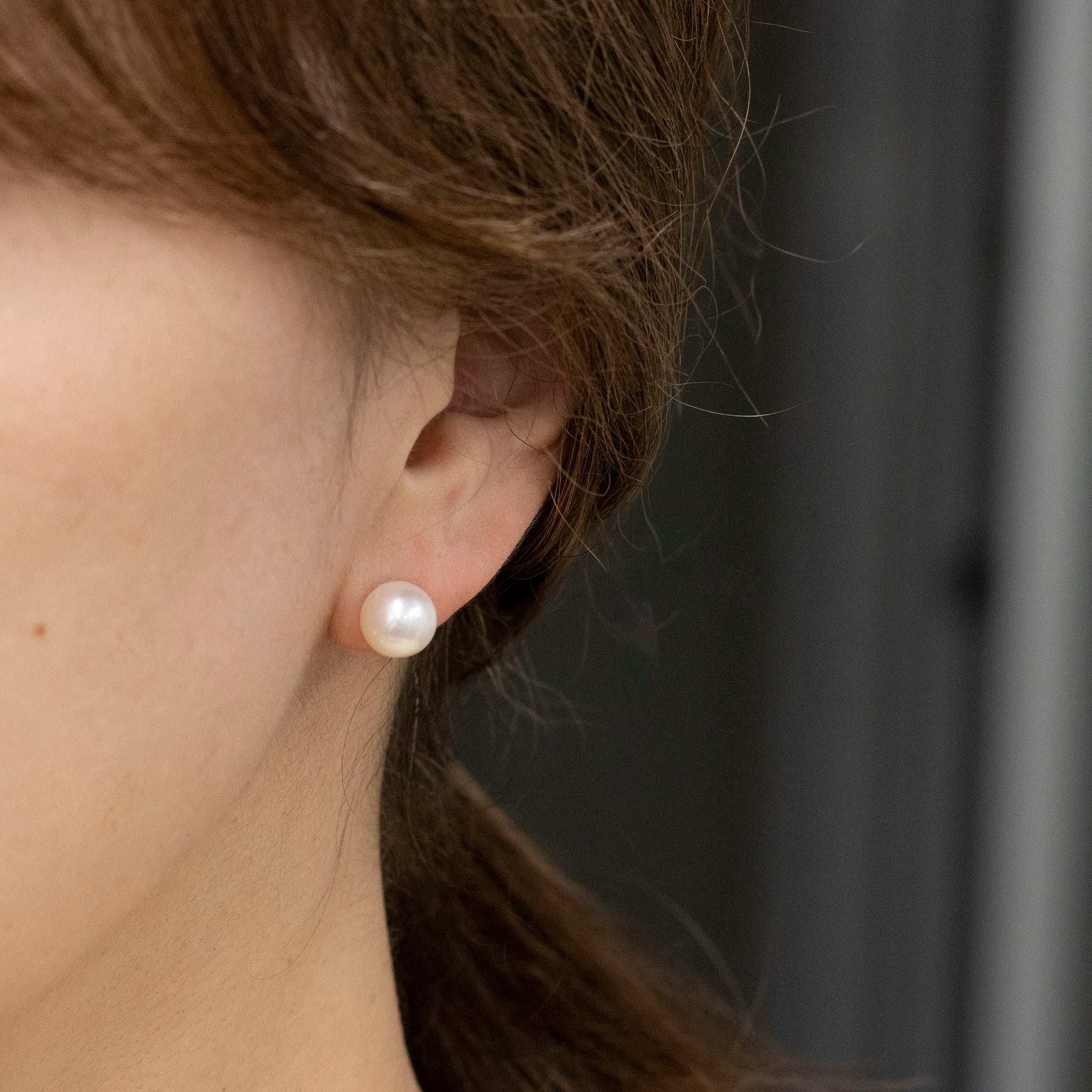 パール プラチナピアス(淡水真珠/8mm/6月誕生石)《25V01505》