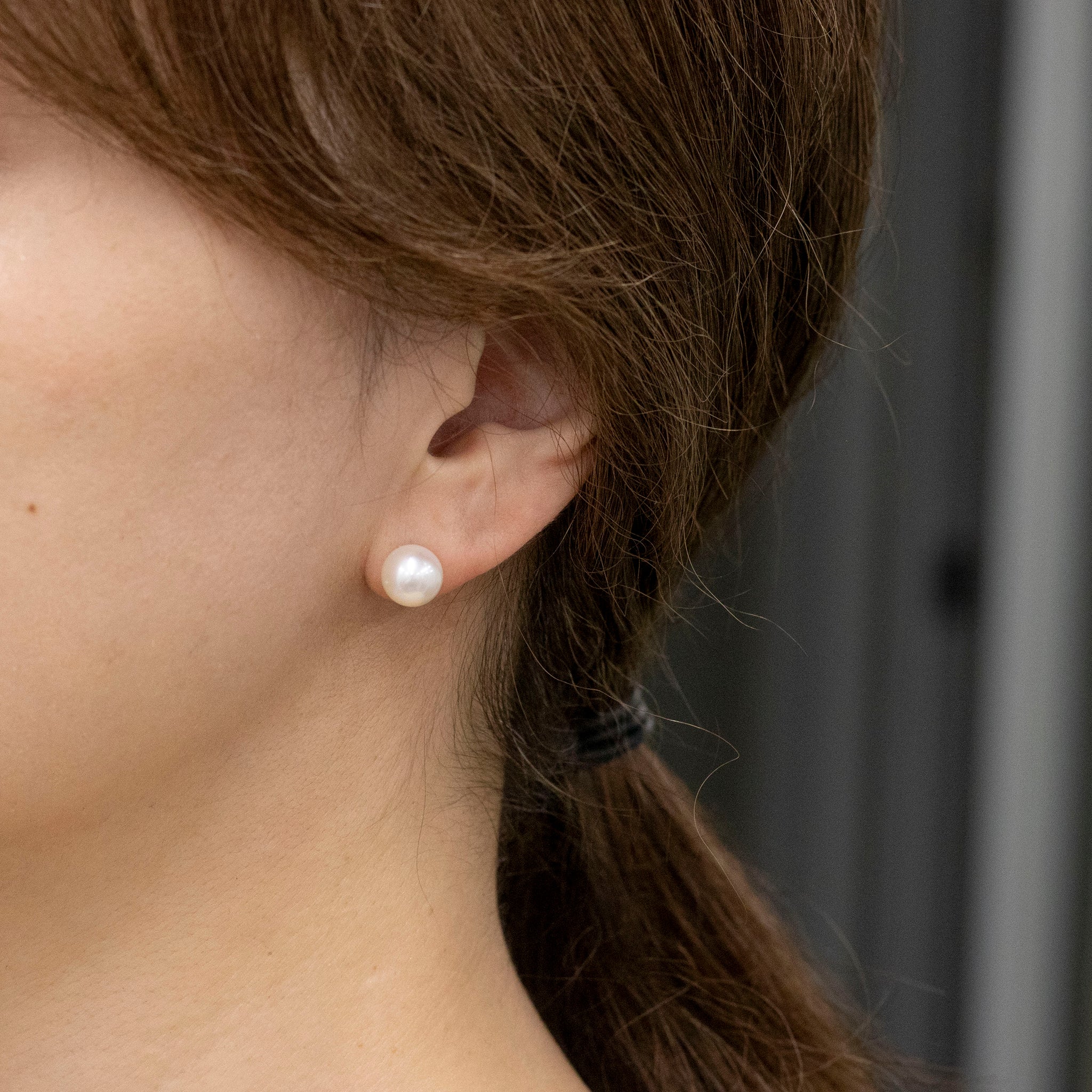 パール プラチナピアス(淡水真珠/8mm/6月誕生石)《25V01505》