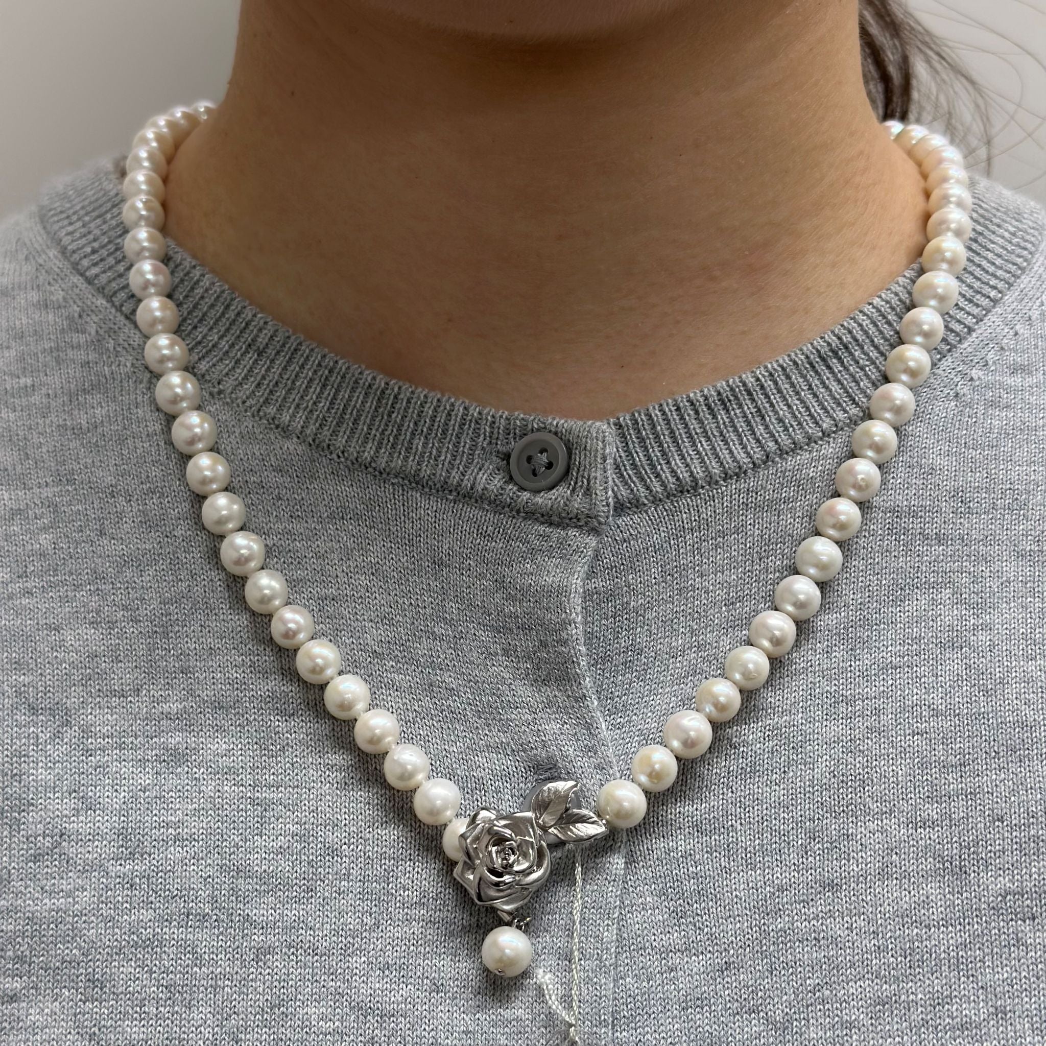 パール ネックレス(淡水真珠/2Way/6月誕生石)《25V01506》