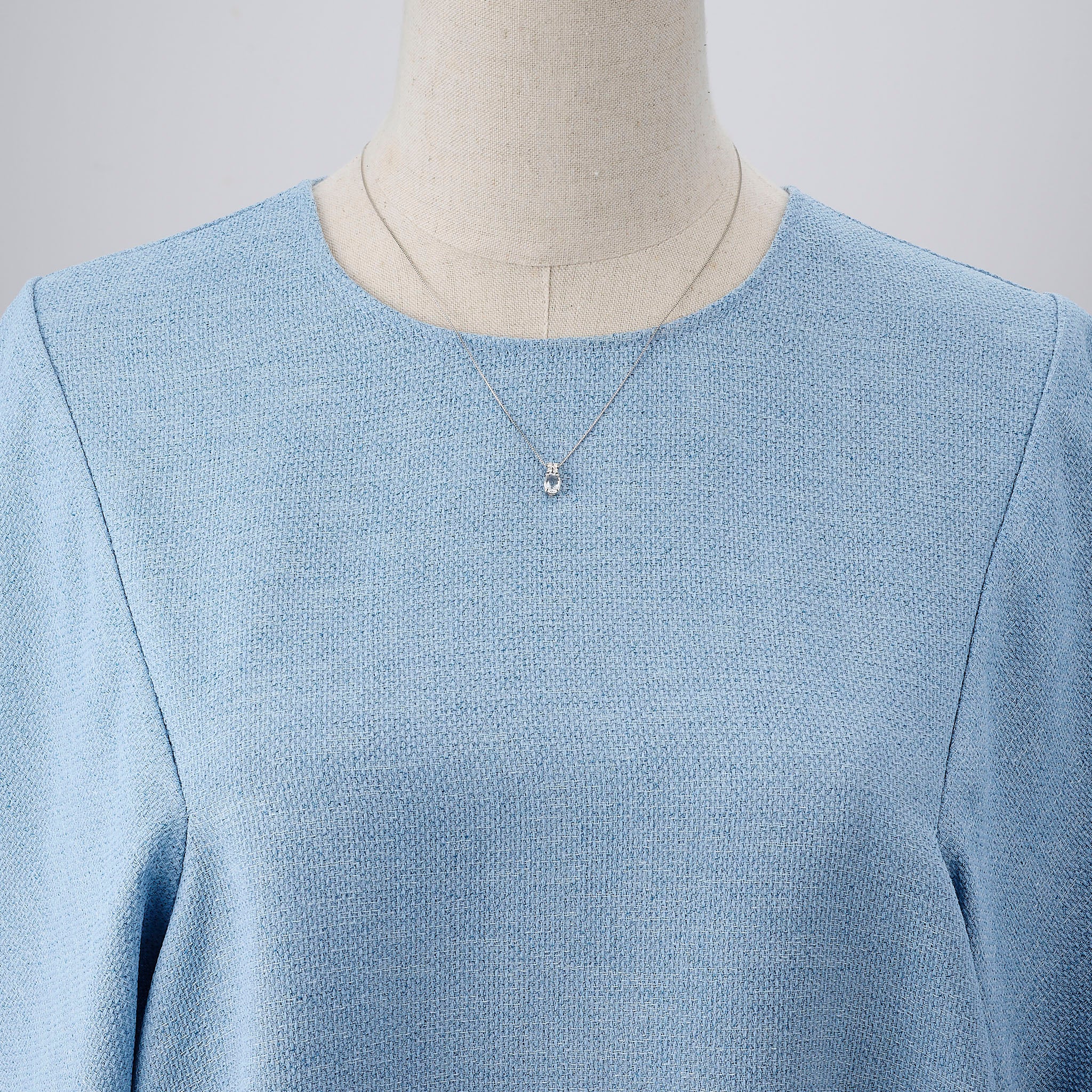 ハイアライトオパール/ダイヤモンド プラチナネックレス(10月誕生石)《25V01703》