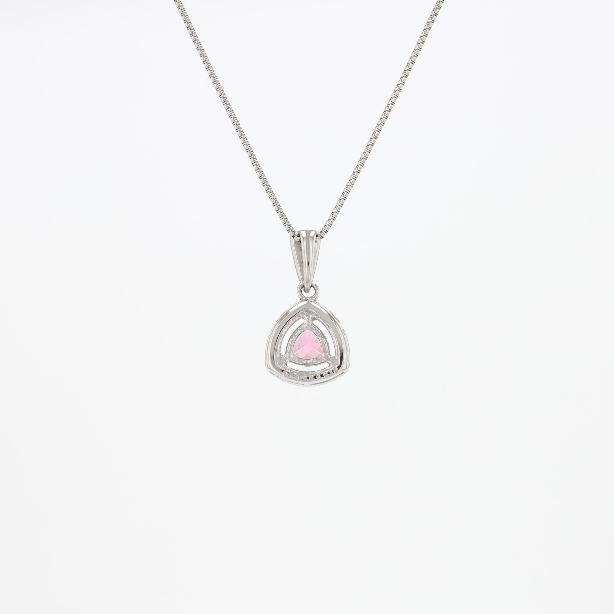 ピンクスピネル/ダイヤモンド プラチナネックレス(8月誕生石)《25V01704》