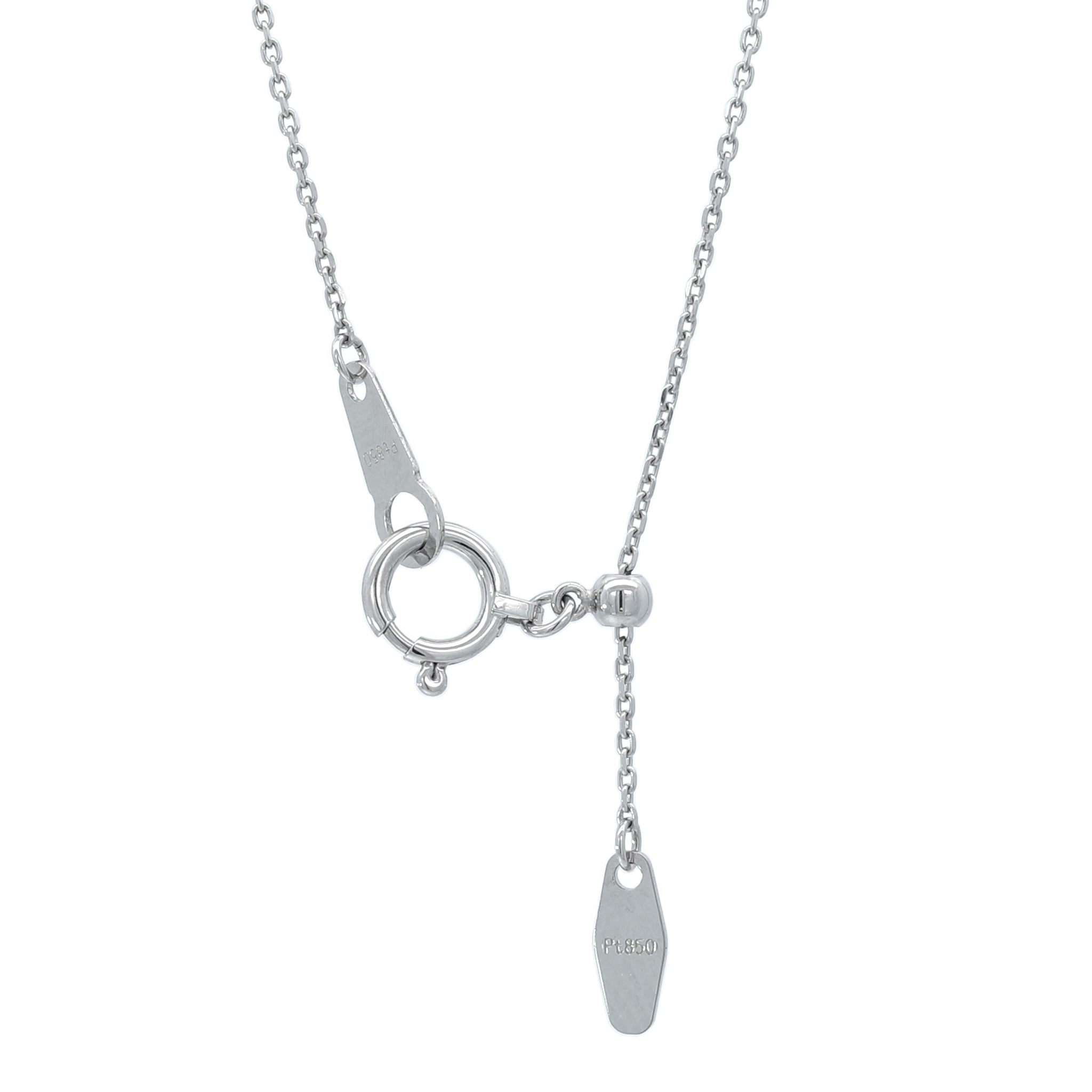 ダイヤモンド プラチナネックレス(4月誕生石/鑑別書付)《25V01807》