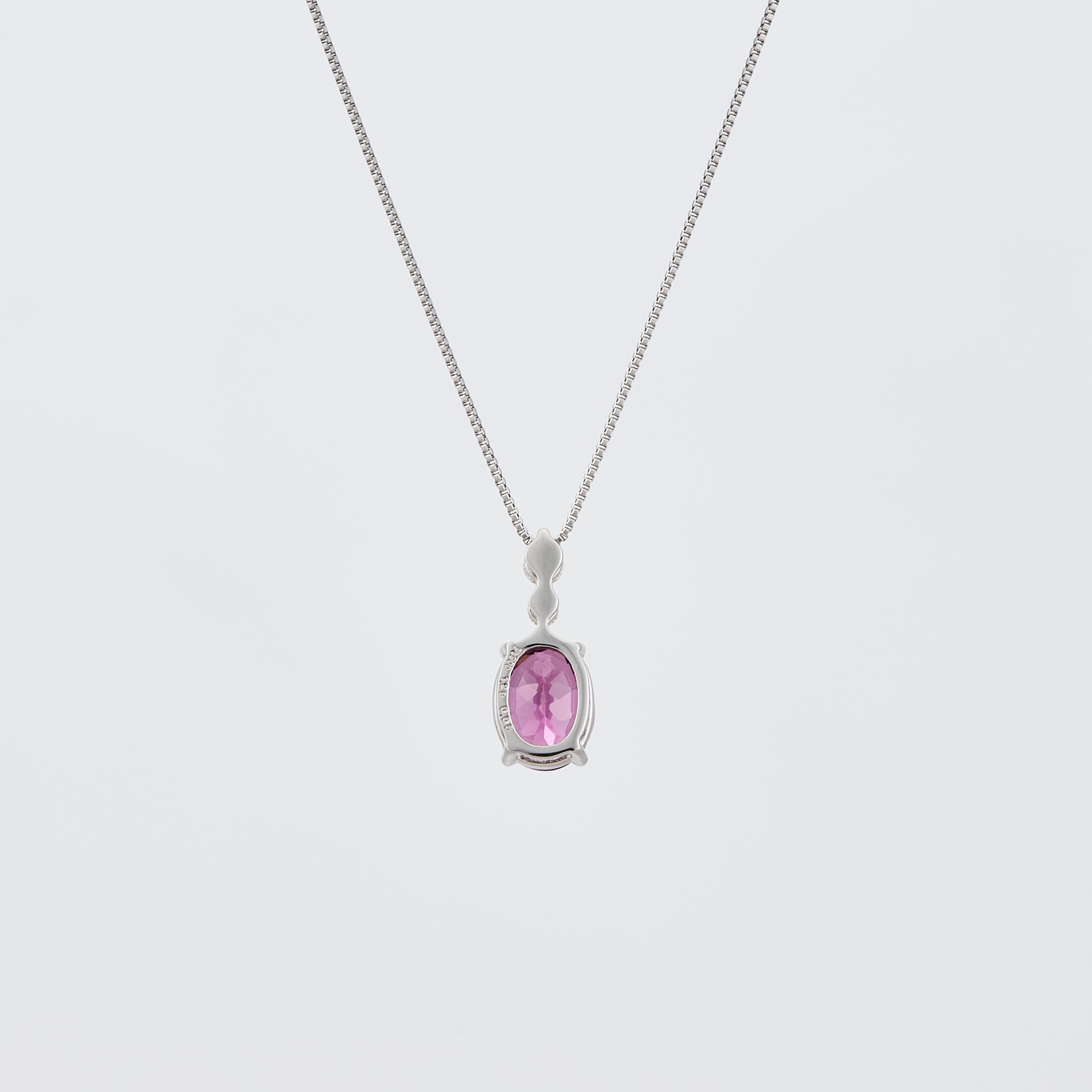 ガーネット/ダイヤモンド プラチナネックレス(1.2カラット/1月誕生石)《25V01903》