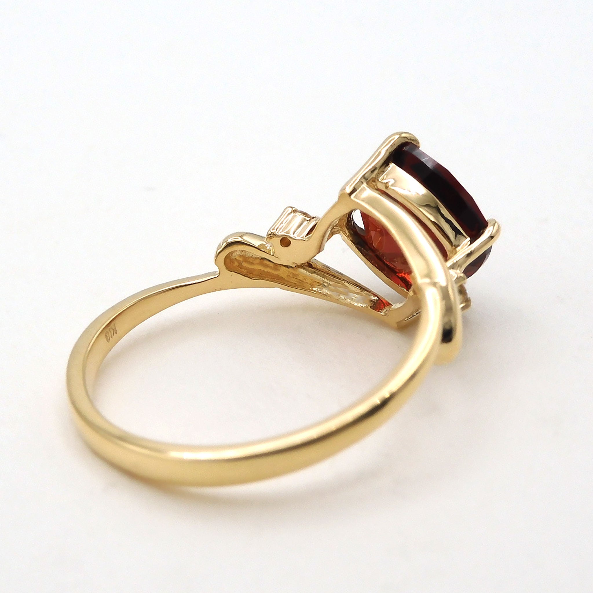 ガーネット/ダイヤモンド K18リング(2.6カラット/1月誕生石)《25V01904》