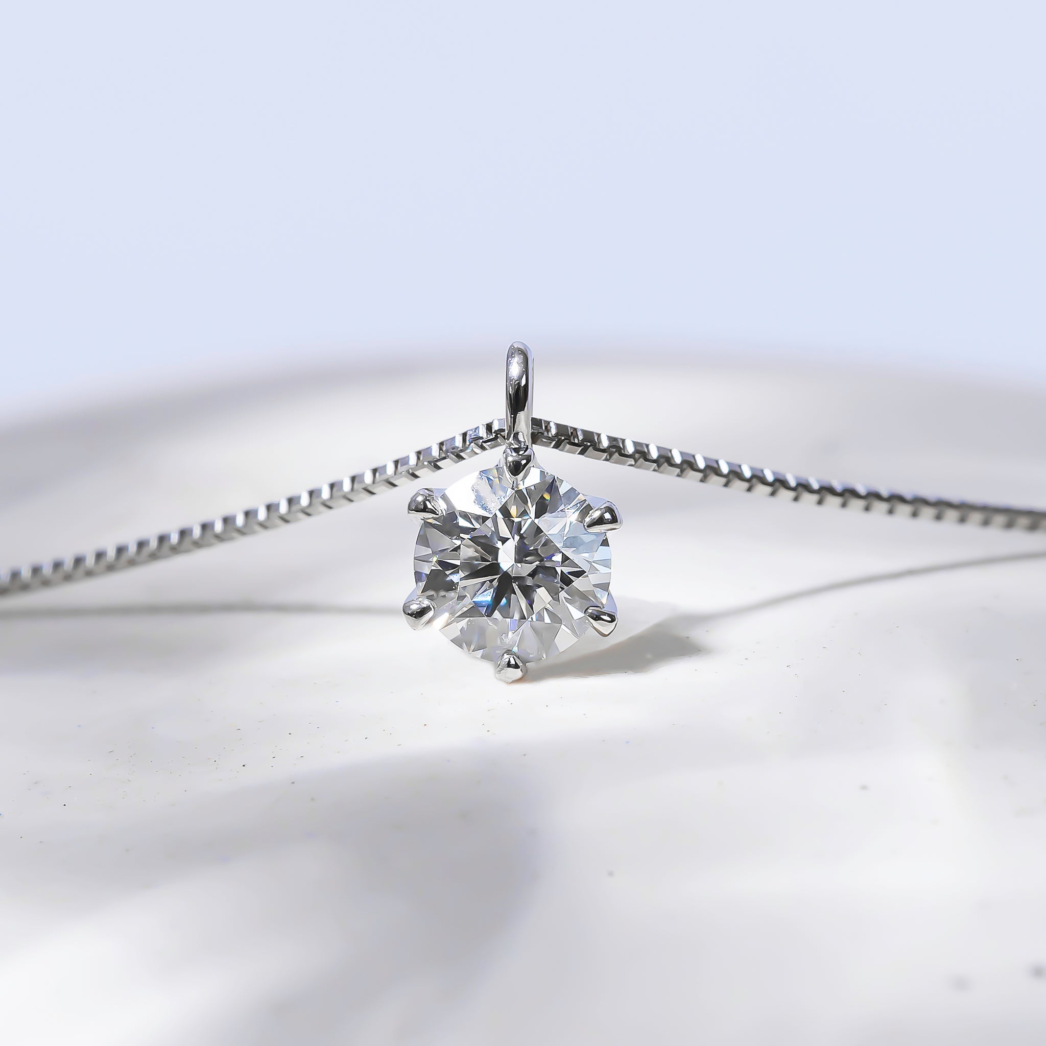 ダイヤモンド プラチナネックレス(0.3カラット/Iカラー/VS2/EX/4月誕生石/グレーディングレポート付)《25V02001》