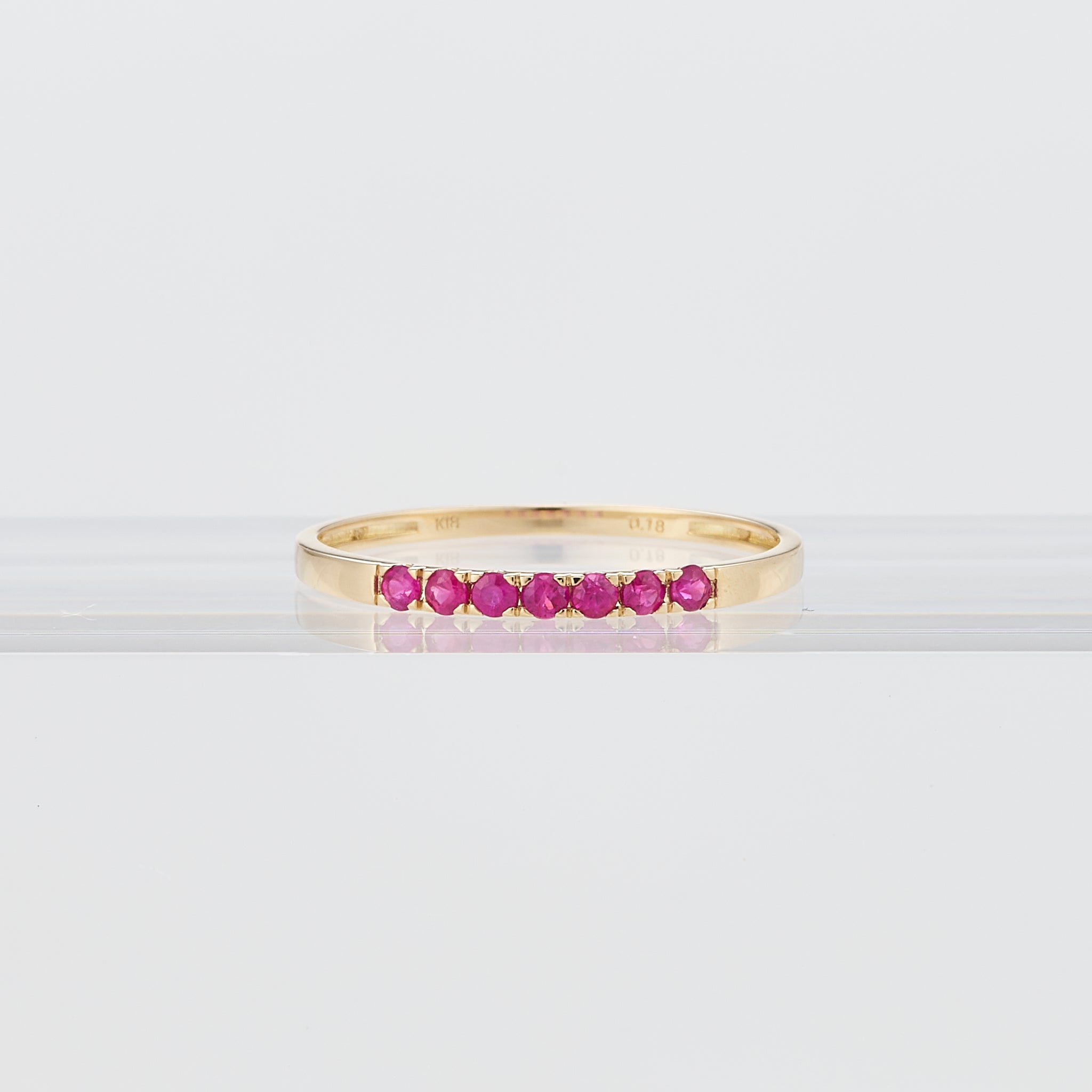 ルビー K18リング(7月誕生石)《25V02005》