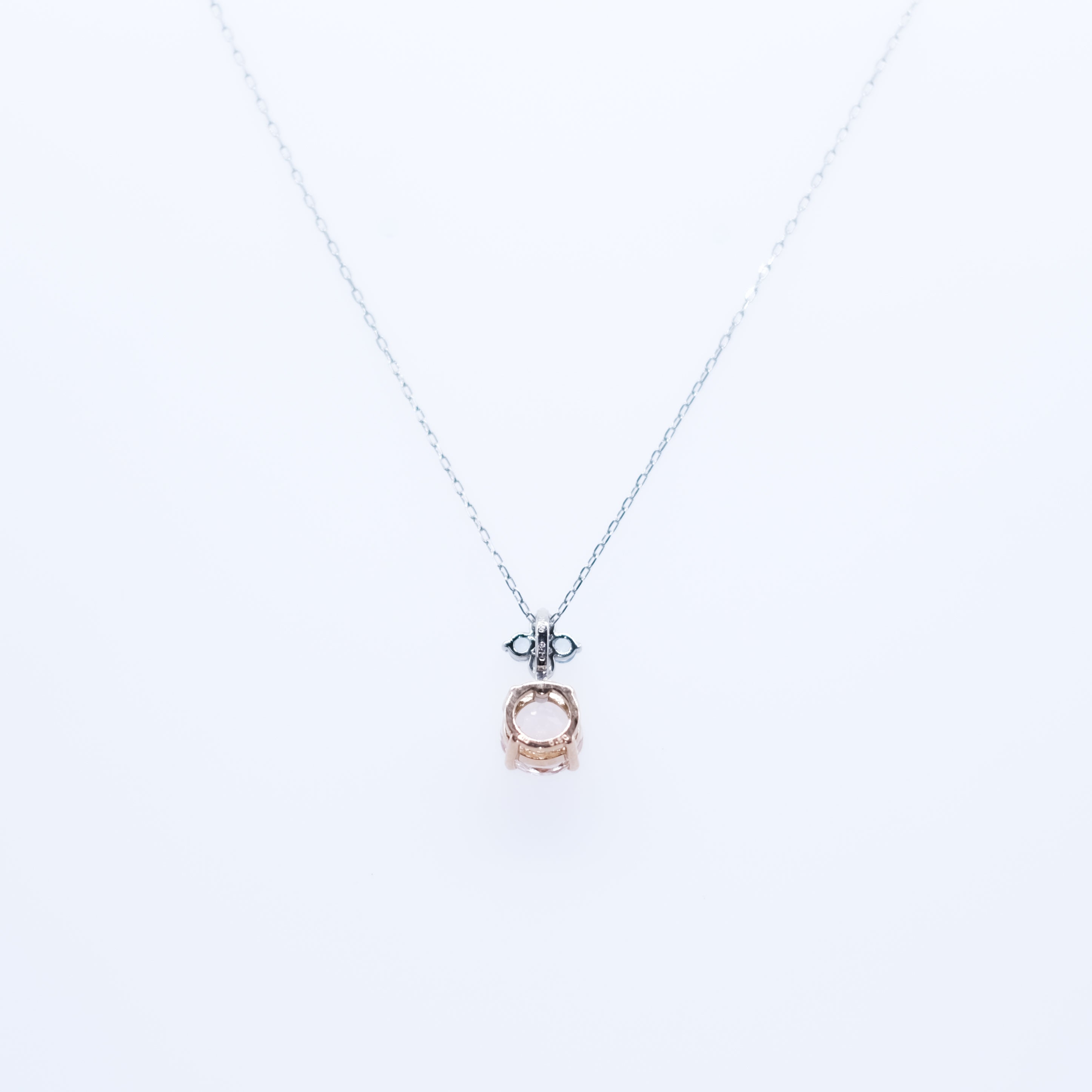 モルガナイト/アクアマリン K18/プラチナネックレス(コンビカラー)《25V02102》